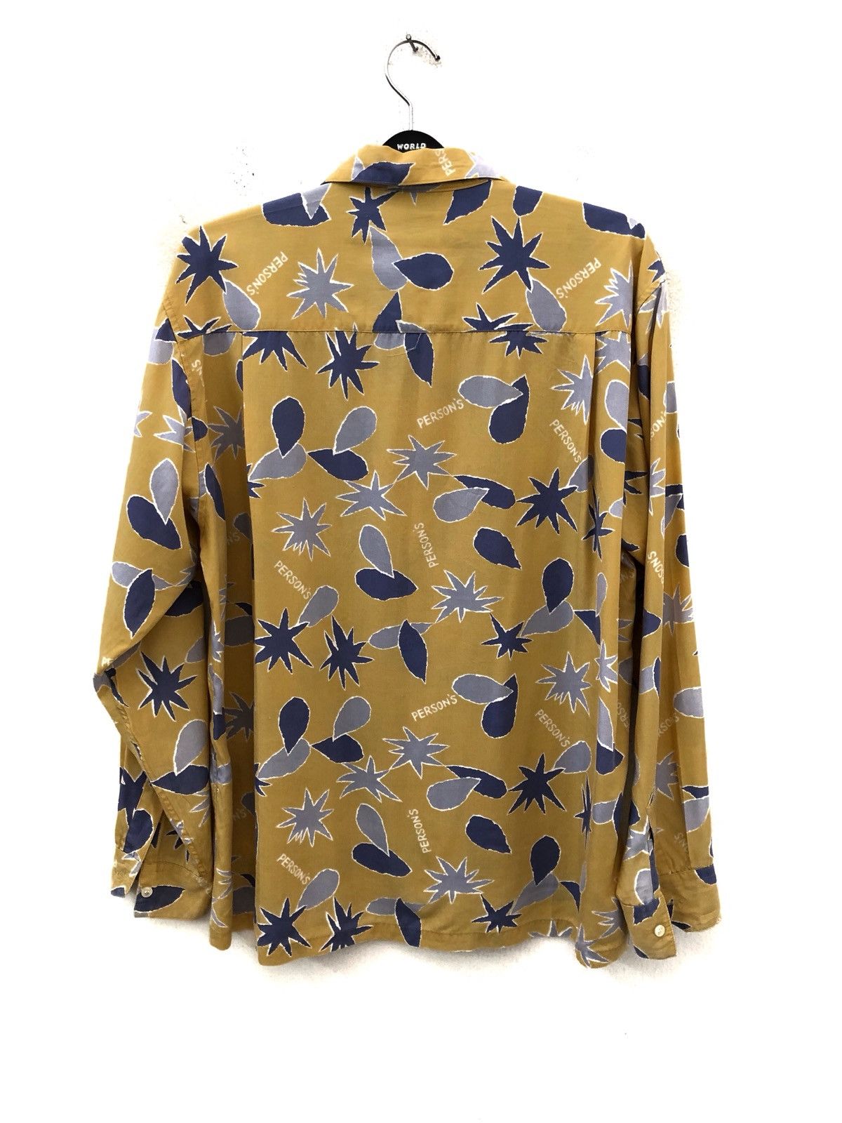 PERSON'S Vtg Person's For Men Japan Logo Print Rayon LS Hawaiian Size US L / EU 52-54 / 3 - 6 Thumbnail