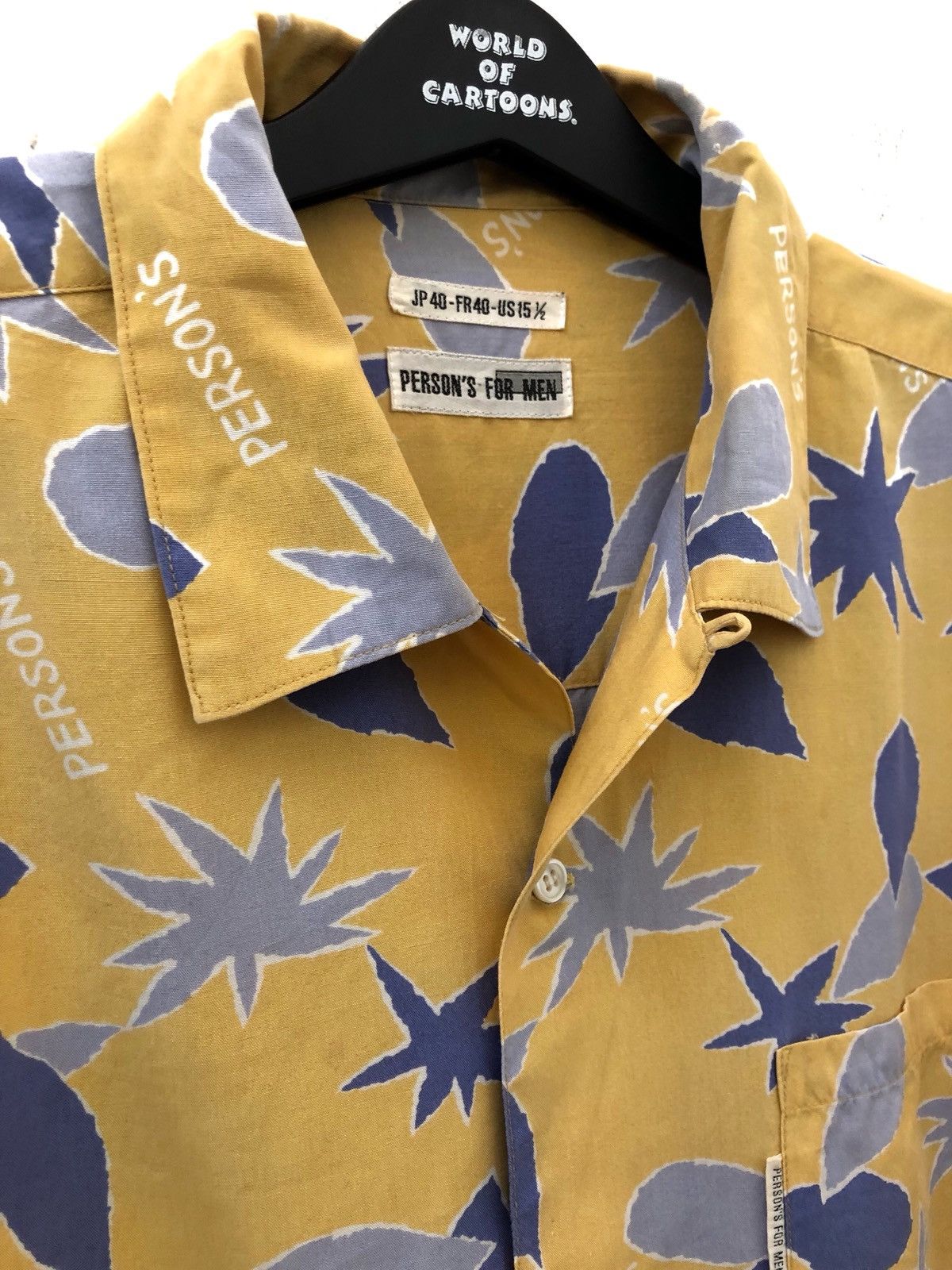 PERSON'S Vtg Person's For Men Japan Logo Print Rayon LS Hawaiian Size US L / EU 52-54 / 3 - 3 Thumbnail