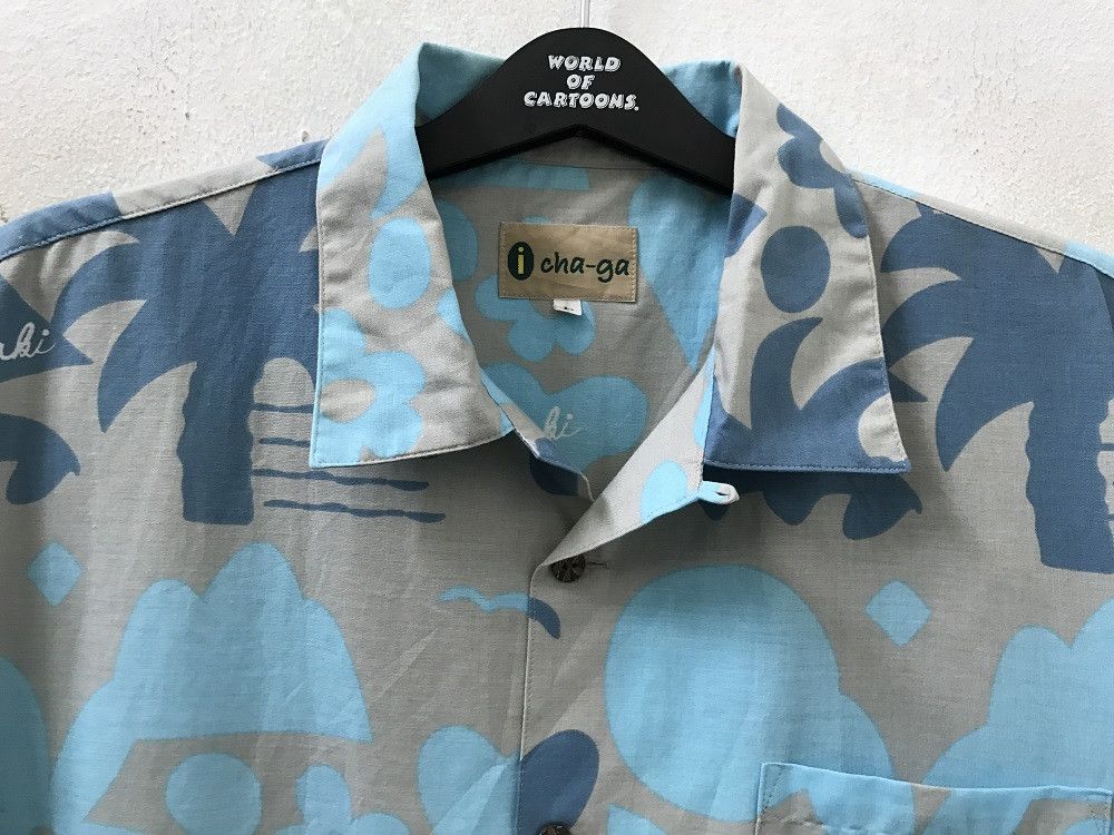 Vintage i cha-ga Made in Japan Hawaiian Camp Collar Shirt Size US L / EU 52-54 / 3 - 12 Thumbnail