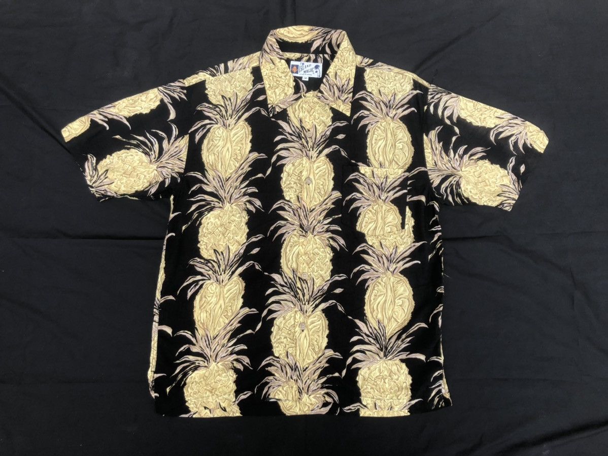 Vintage Japan Hawaiian Island Magic Pineapple Panel Print Rayon Size US M / EU 48-50 / 2 - 1 Thumbnail