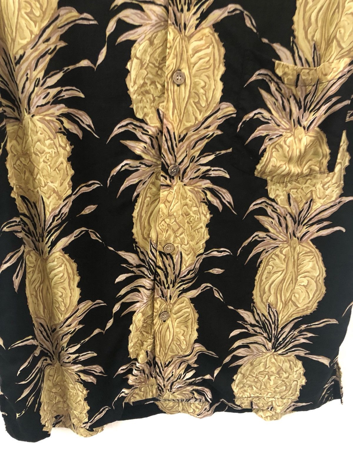 Vintage Japan Hawaiian Island Magic Pineapple Panel Print Rayon Size US M / EU 48-50 / 2 - 9 Thumbnail