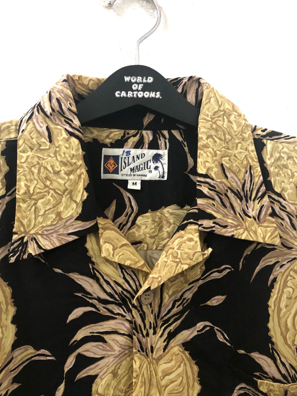 Vintage Japan Hawaiian Island Magic Pineapple Panel Print Rayon Size US M / EU 48-50 / 2 - 4 Thumbnail