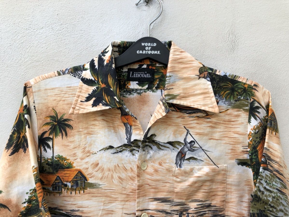 Japanese Brand × Vintage 60s 70s Hawaiian Shirt Lincoln Fisherman Island Size US S / EU 44-46 / 1 - 10 Thumbnail