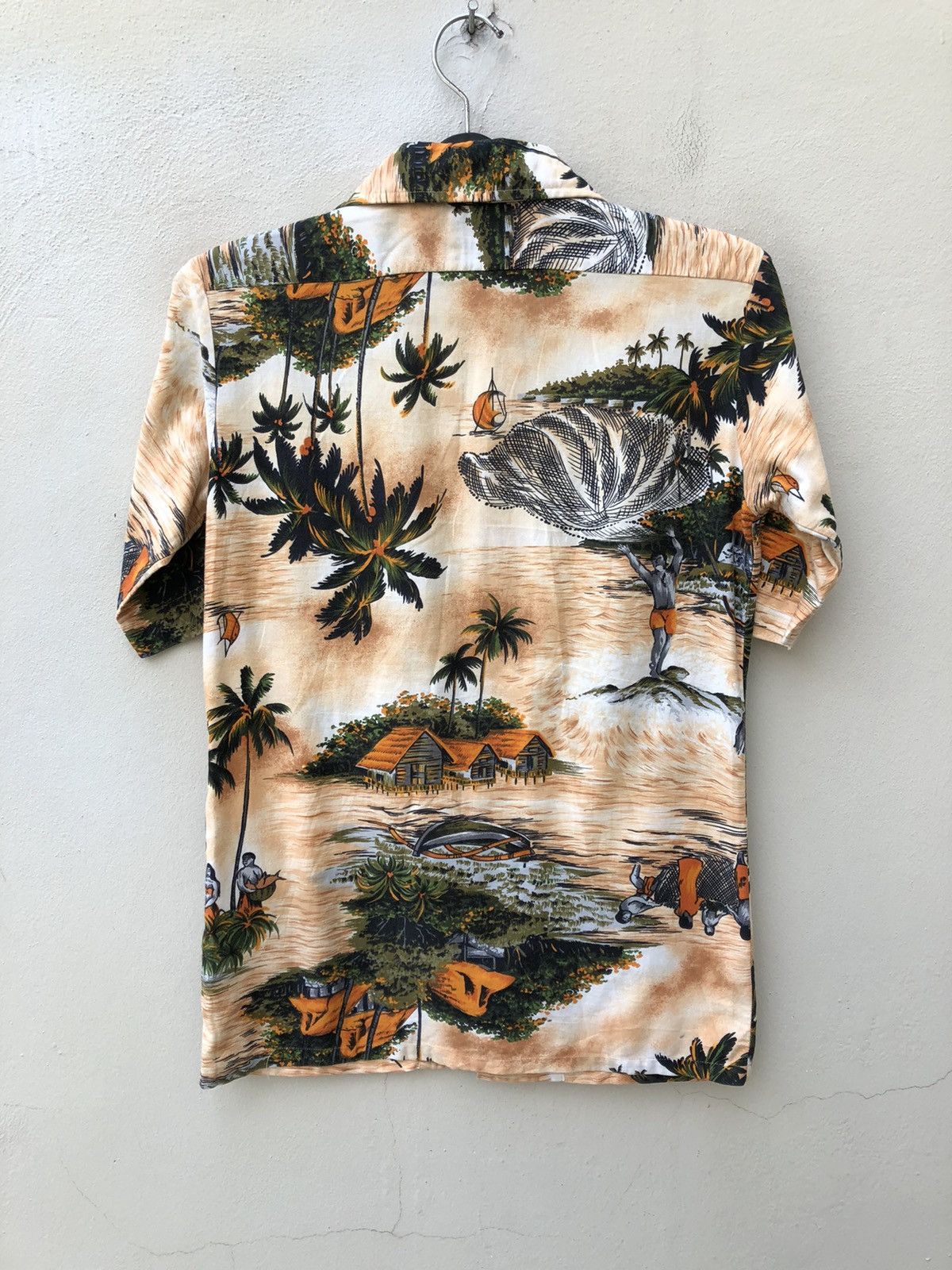 Japanese Brand × Vintage 60s 70s Hawaiian Shirt Lincoln Fisherman Island Size US S / EU 44-46 / 1 - 5 Thumbnail