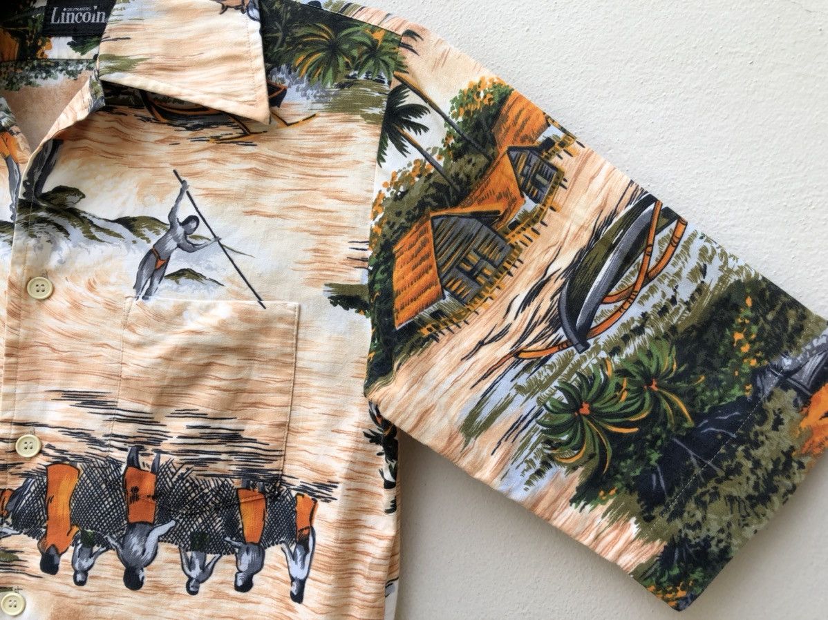 Japanese Brand × Vintage 60s 70s Hawaiian Shirt Lincoln Fisherman Island Size US S / EU 44-46 / 1 - 15 Thumbnail