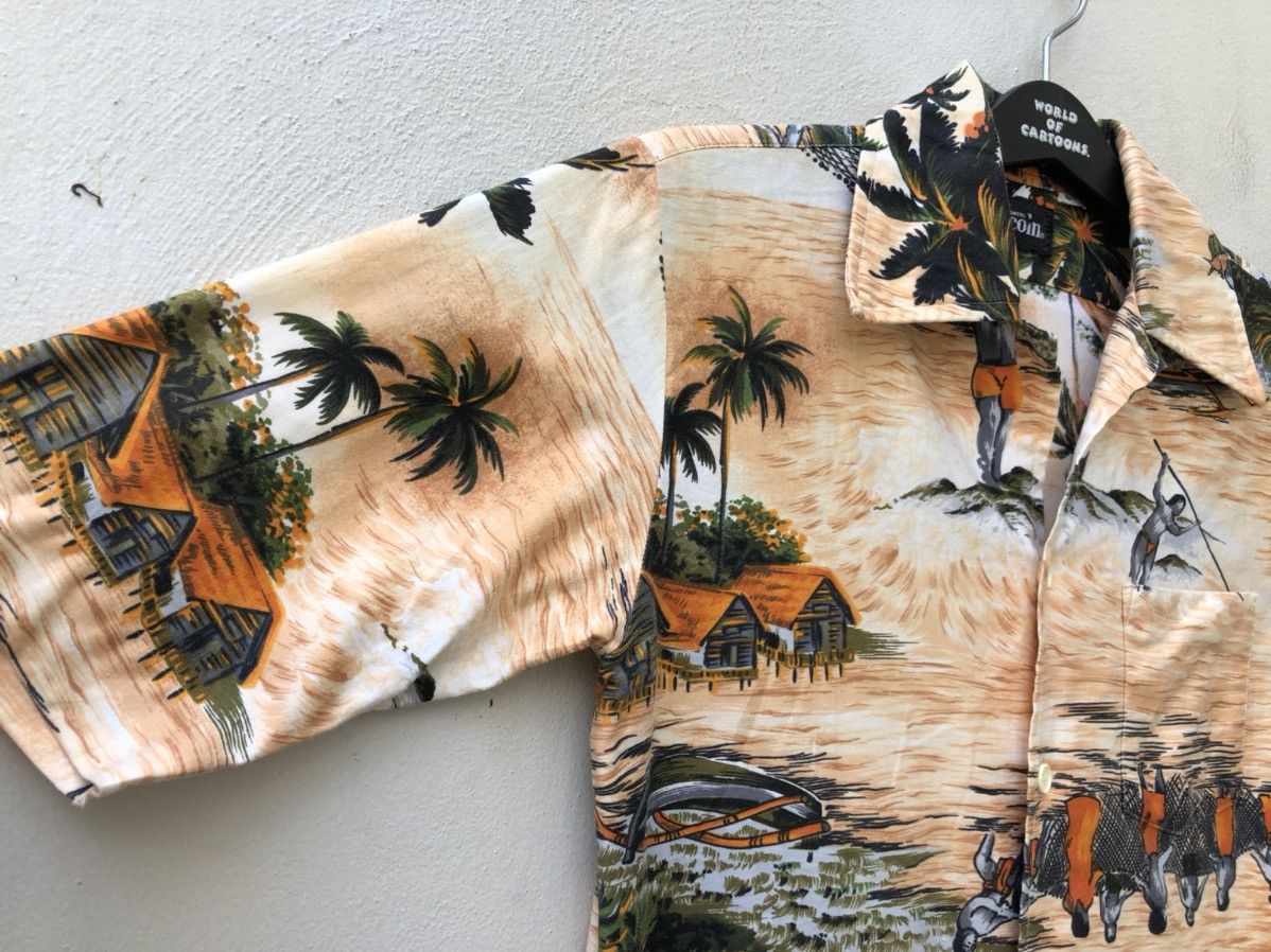 Japanese Brand × Vintage 60s 70s Hawaiian Shirt Lincoln Fisherman Island Size US S / EU 44-46 / 1 - 16 Thumbnail