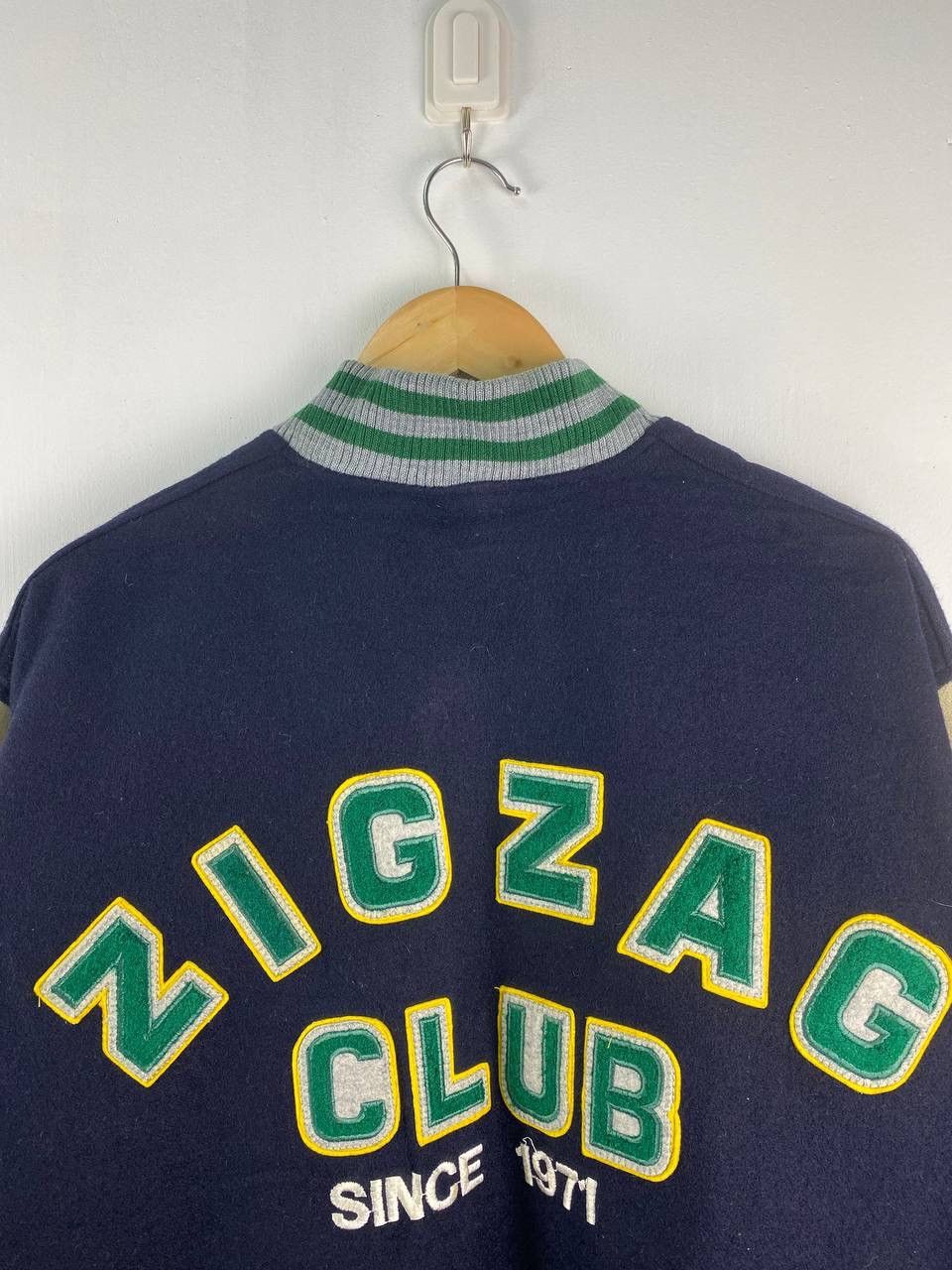 Japanese Brand Vintage zigzag club varsity jacket oversized baggy Size US M / EU 48-50 / 2 - 14 Thumbnail