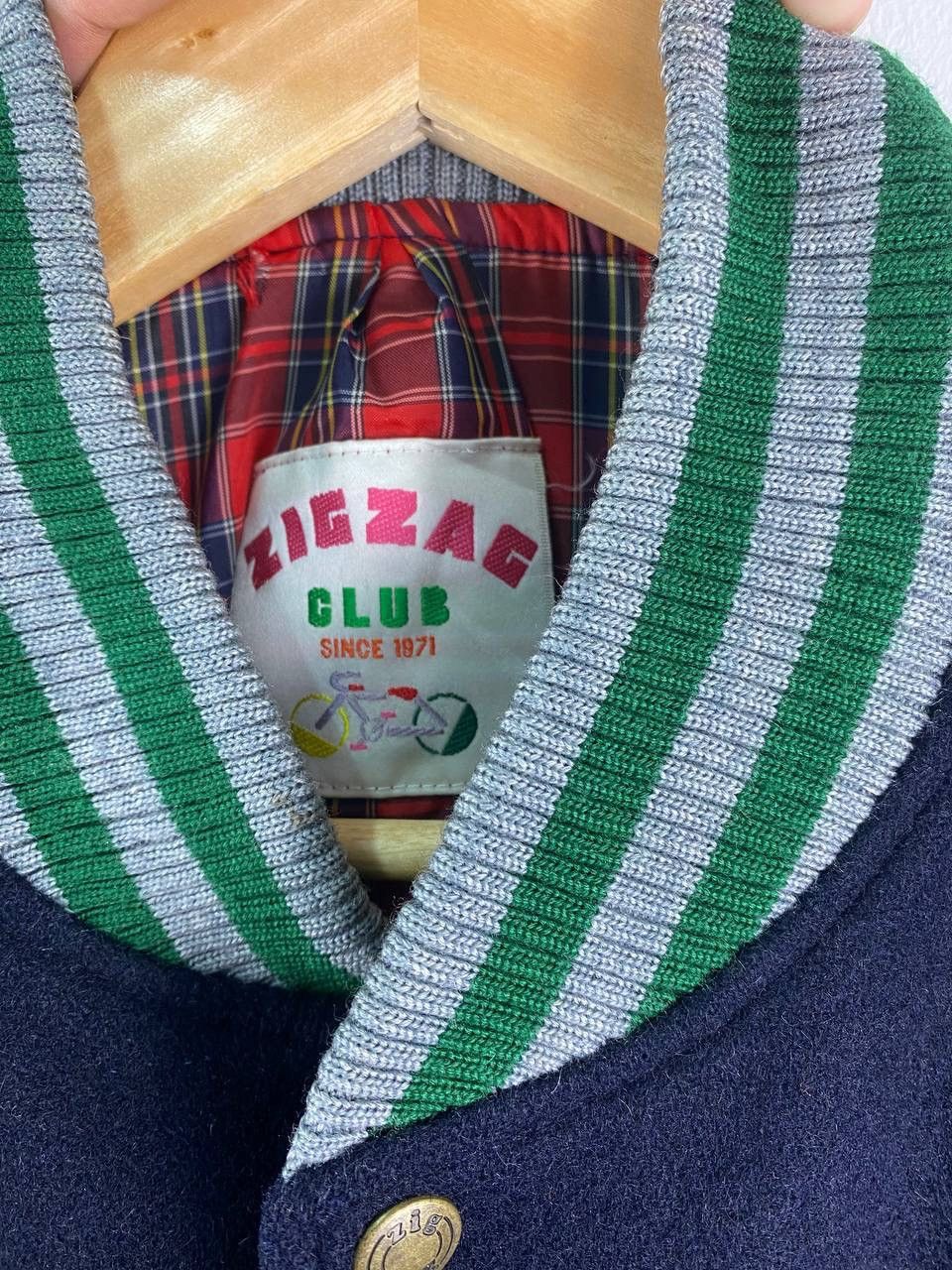 Japanese Brand Vintage zigzag club varsity jacket oversized baggy Size US M / EU 48-50 / 2 - 8 Thumbnail