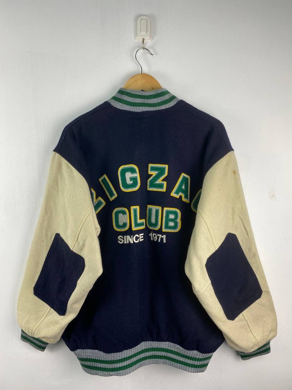 Japanese Brand Vintage zigzag club varsity jacket oversized baggy Size US M / EU 48-50 / 2 - 6 Thumbnail