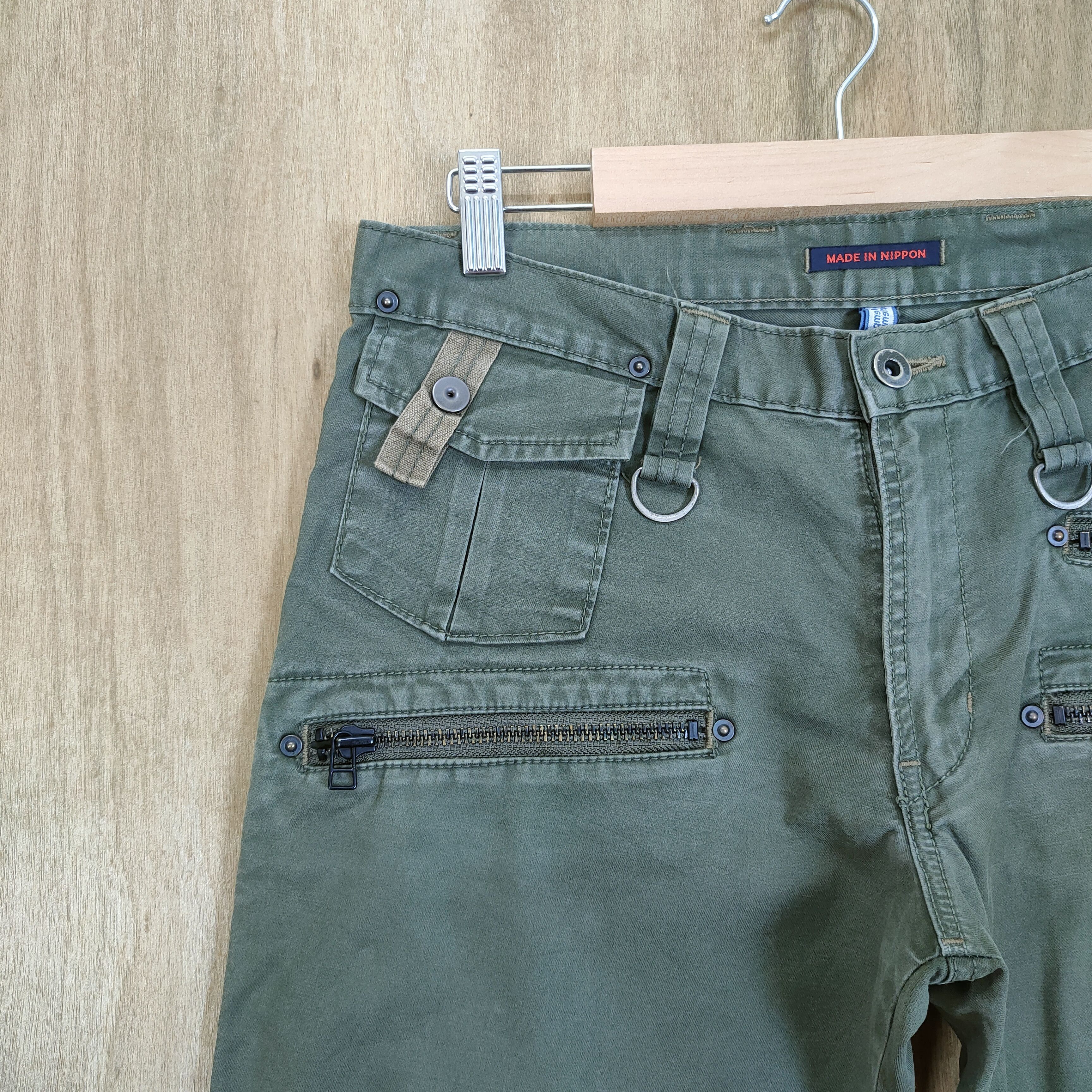 Japanese Brand MADE IN NIPPON FLARE BUSH PANTS MULTIPOCKET TACTICAL Size US 30 / EU 46 - 5 Thumbnail