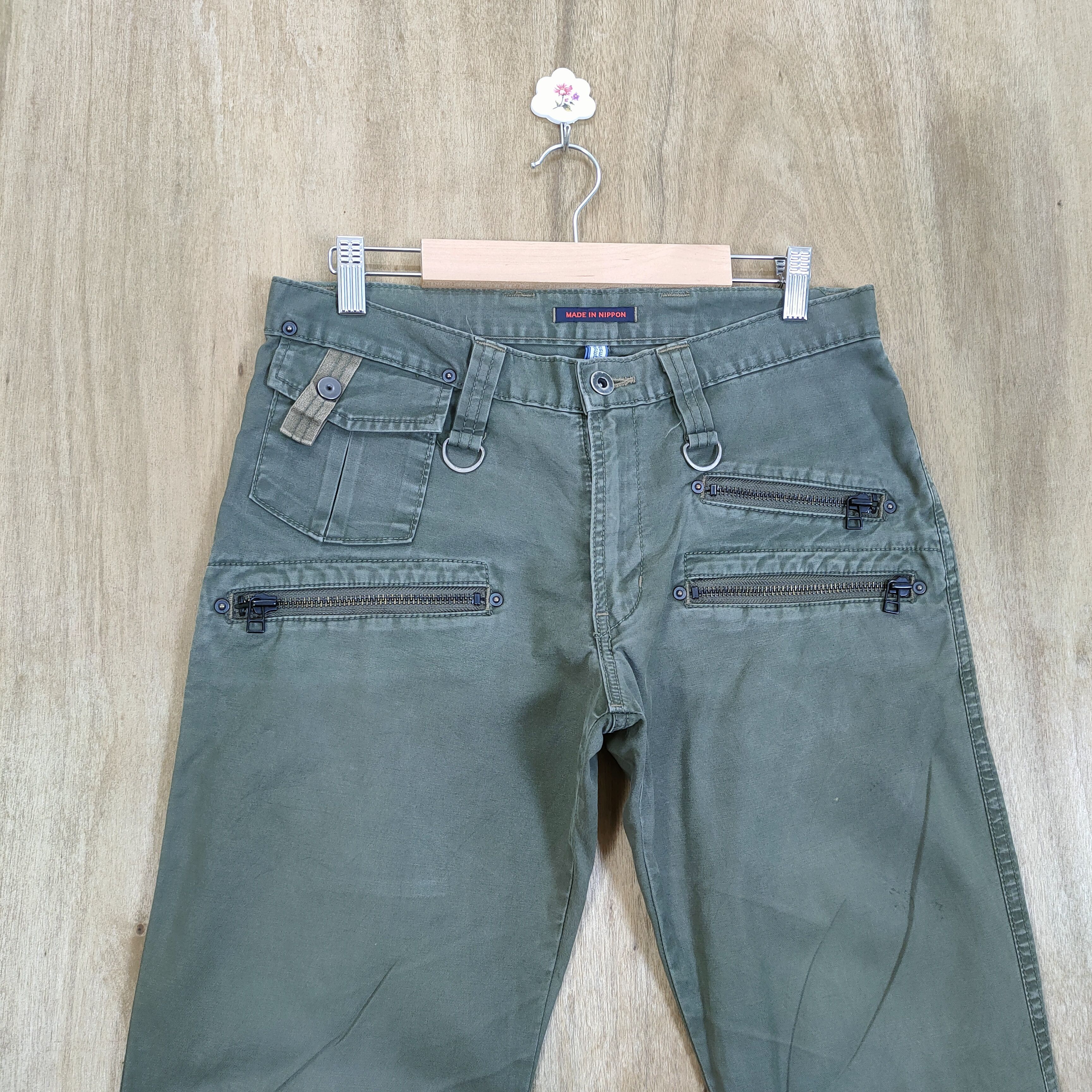 Japanese Brand MADE IN NIPPON FLARE BUSH PANTS MULTIPOCKET TACTICAL Size US 30 / EU 46 - 2 Thumbnail