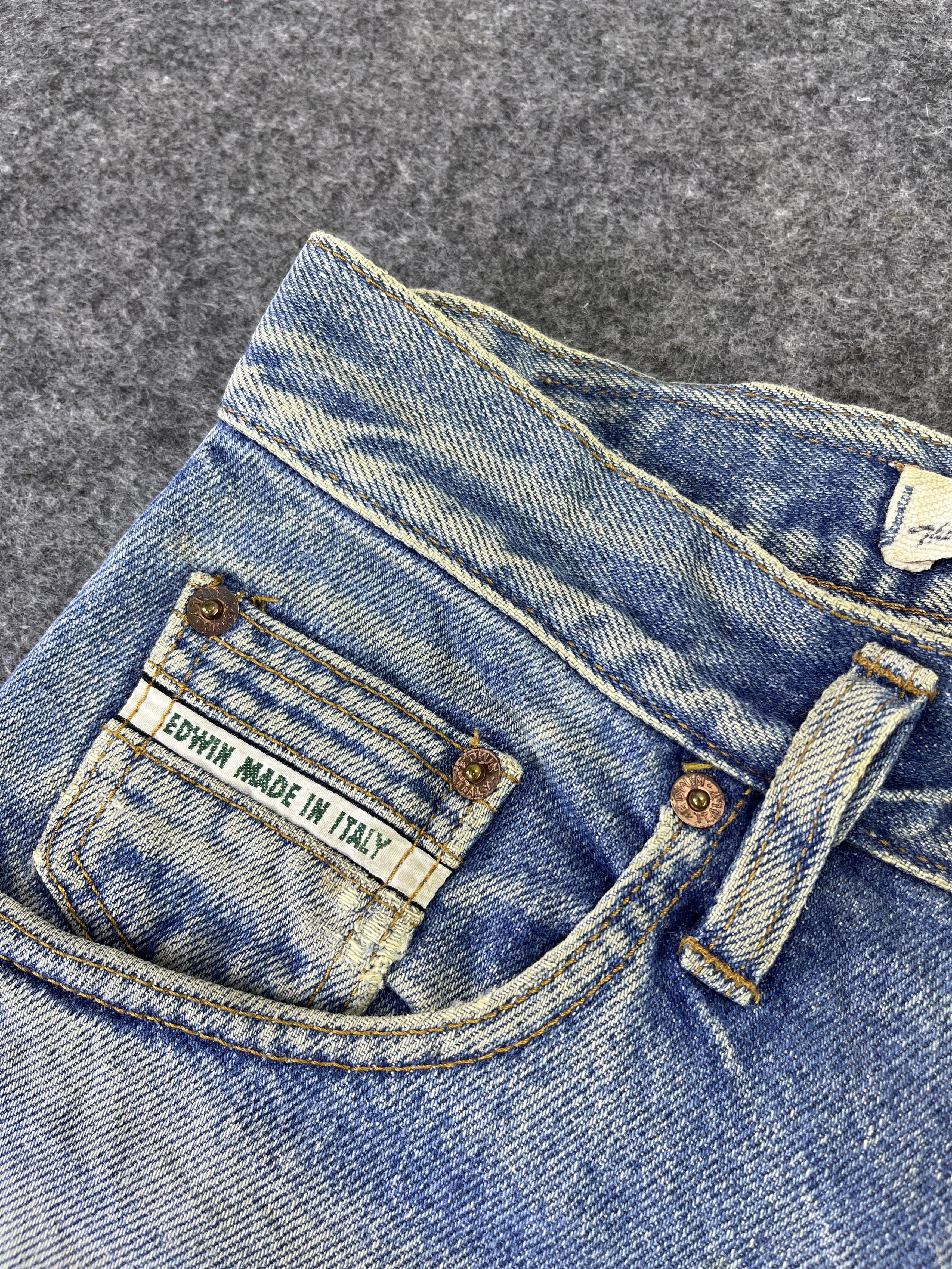Edwin Edwin High Waisted Jeans Distressed Denim - J792 Size 28" / US 6 / IT 42 - 5 Thumbnail
