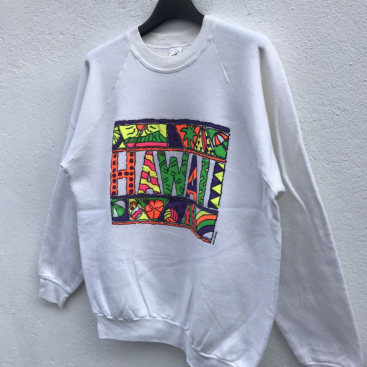 Fruit Of The Loom Vintage Hawaii Big Logo Crewneck Sweatshirt Size US M / EU 48-50 / 2 - 3 Thumbnail
