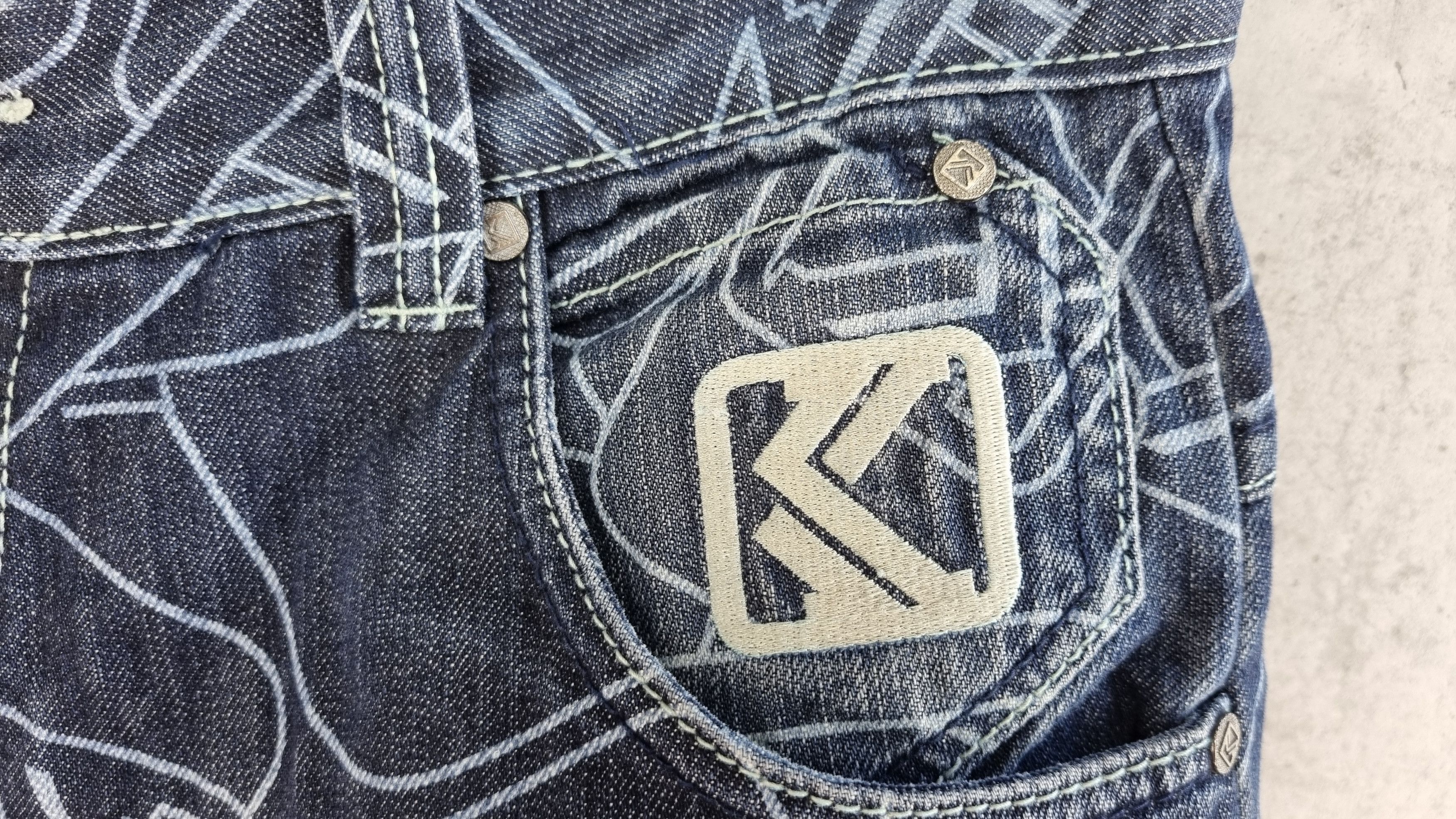 Karl Kani × Rap Tees Rare 90s Monogram Karl Kani Rare Denim Jeans Size US 30 / EU 46 - 12 Thumbnail