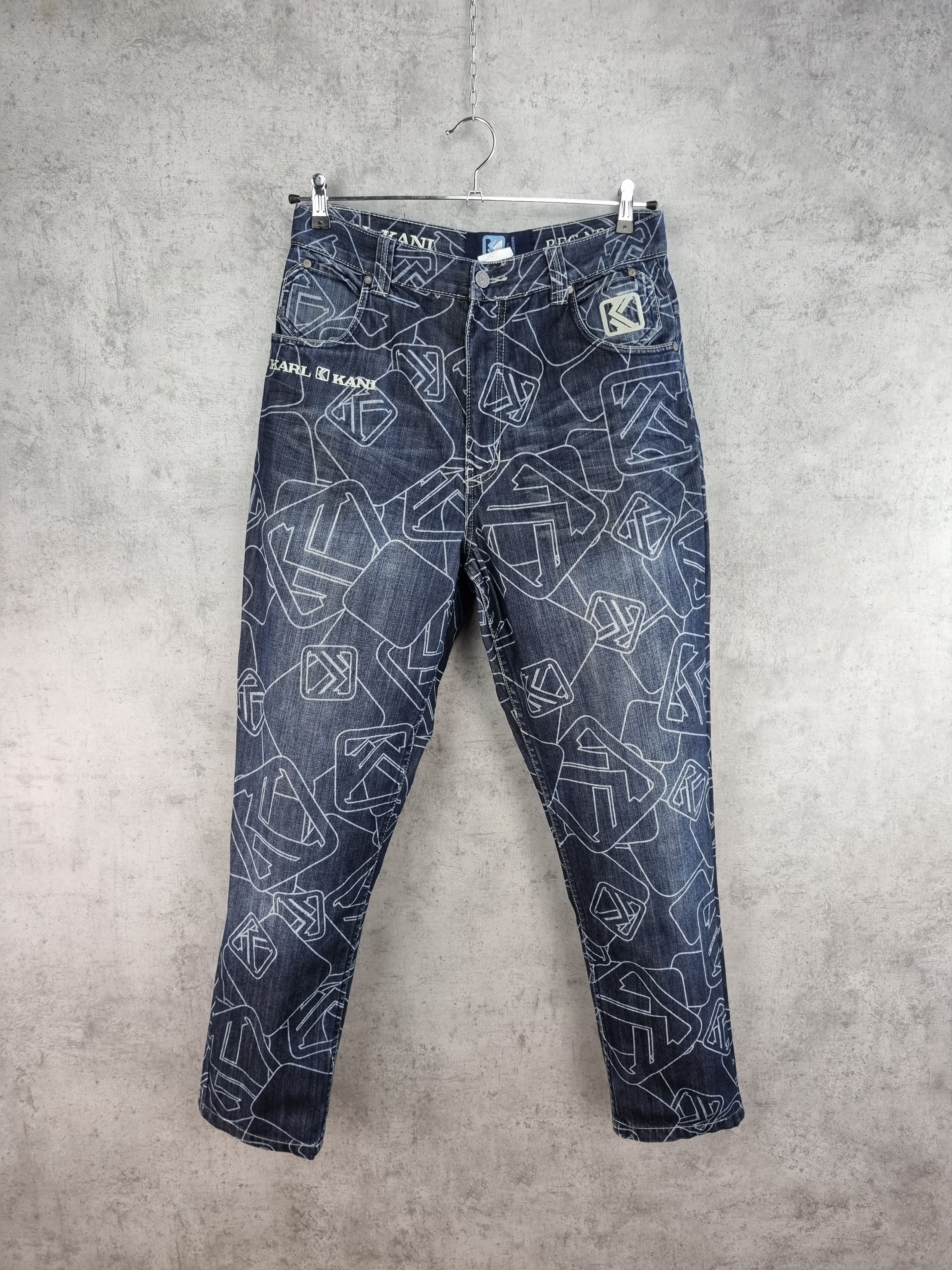 Karl Kani × Rap Tees Rare 90s Monogram Karl Kani Rare Denim Jeans Size US 30 / EU 46 - 2 Thumbnail
