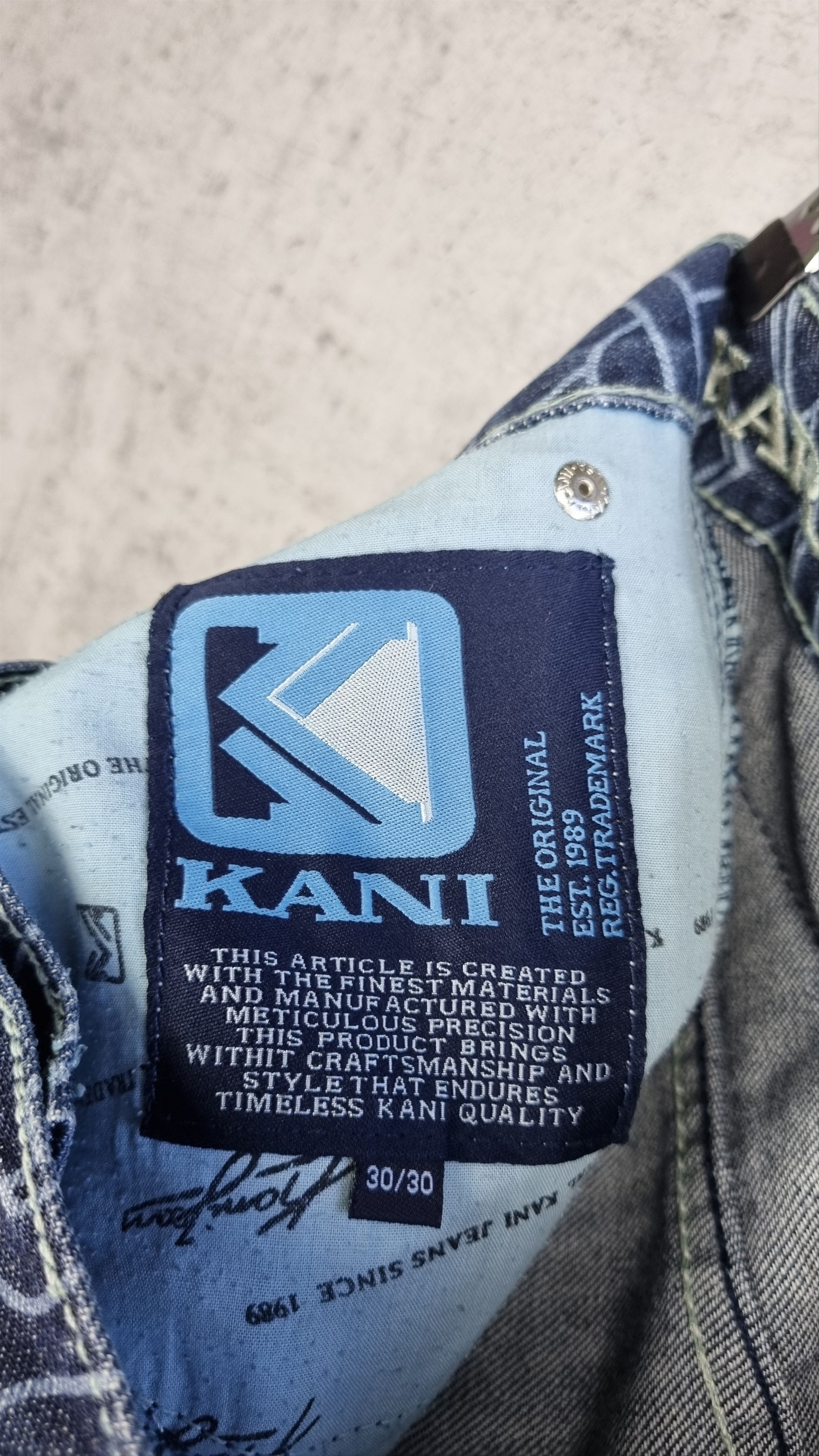 Karl Kani × Rap Tees Rare 90s Monogram Karl Kani Rare Denim Jeans Size US 30 / EU 46 - 7 Thumbnail