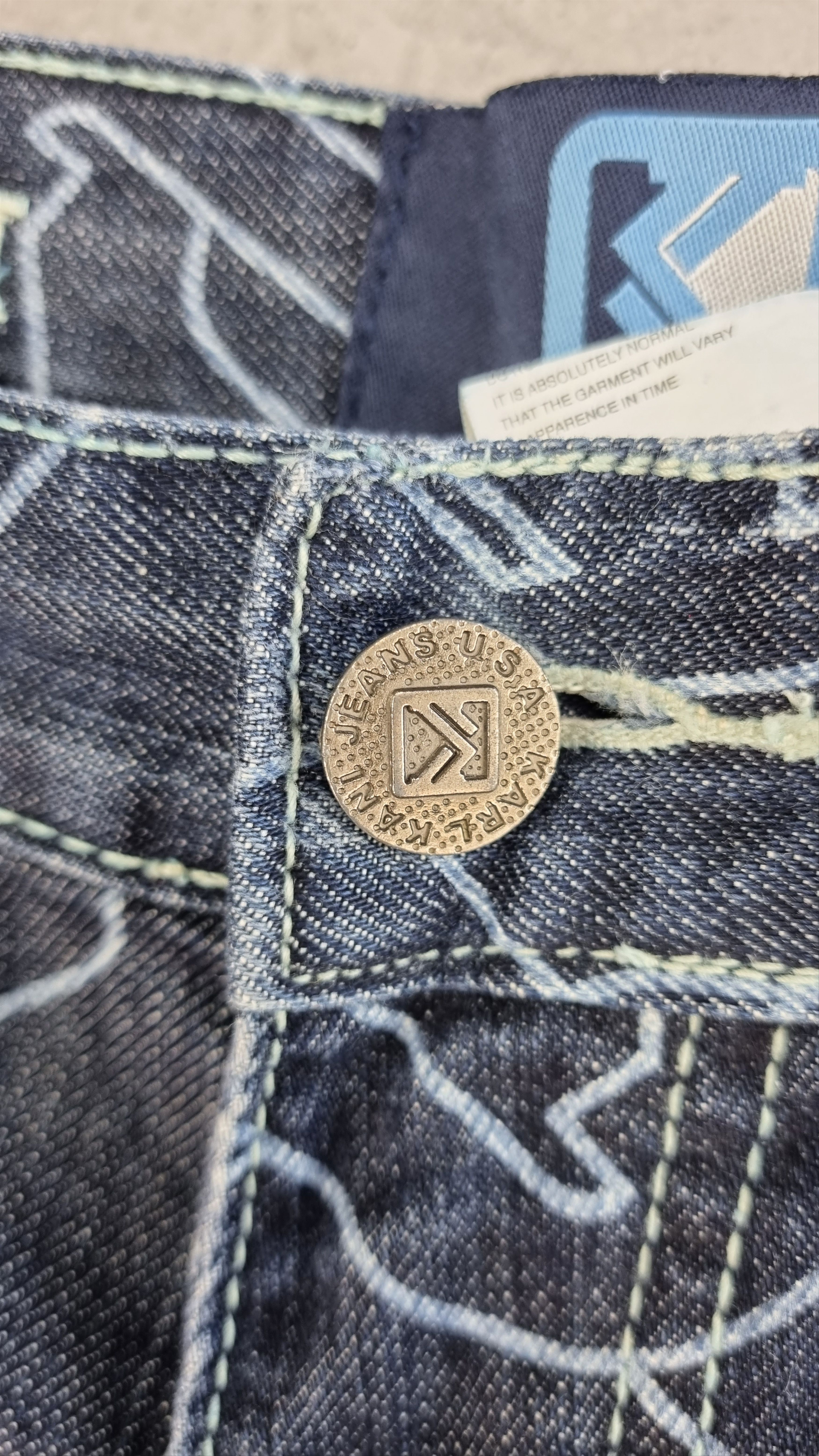Karl Kani × Rap Tees Rare 90s Monogram Karl Kani Rare Denim Jeans Size US 30 / EU 46 - 11 Thumbnail