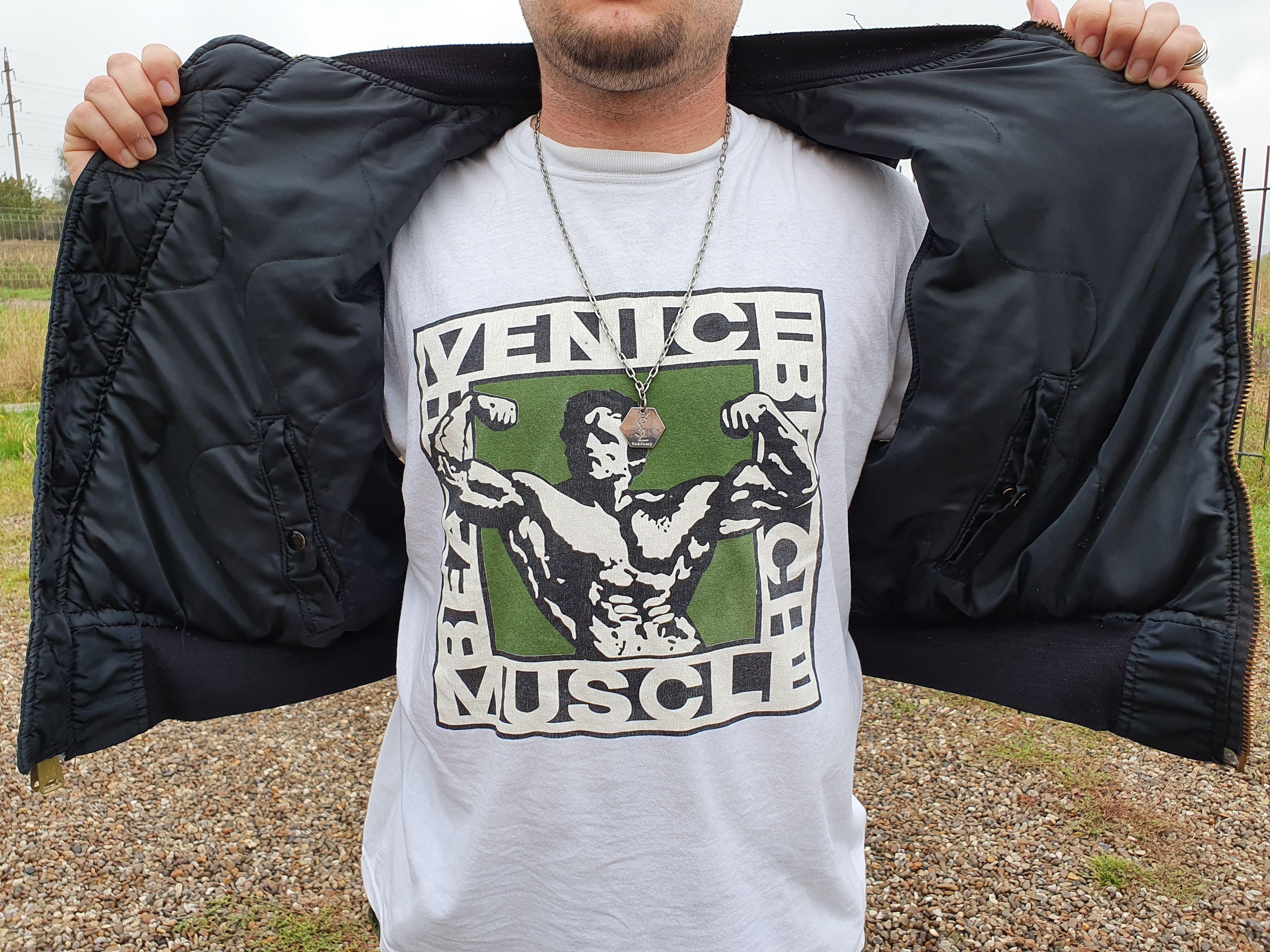 Vintage Rare 90s VENICE Beach MUSCLE Tee shirt FOTL tag Size US M / EU 48-50 / 2 - 3 Thumbnail