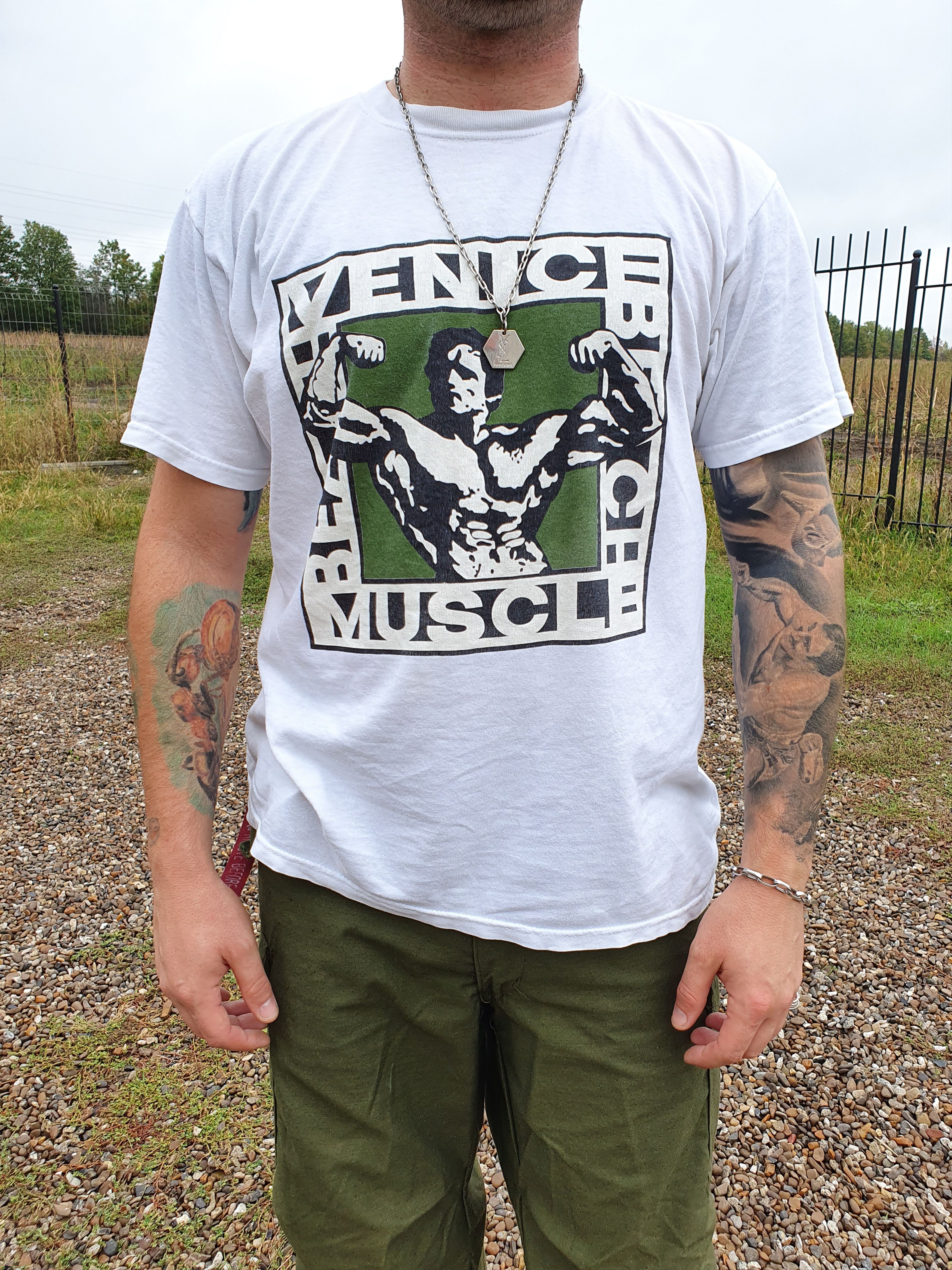 Vintage Rare 90s VENICE Beach MUSCLE Tee shirt FOTL tag Size US M / EU 48-50 / 2 - 1 Thumbnail