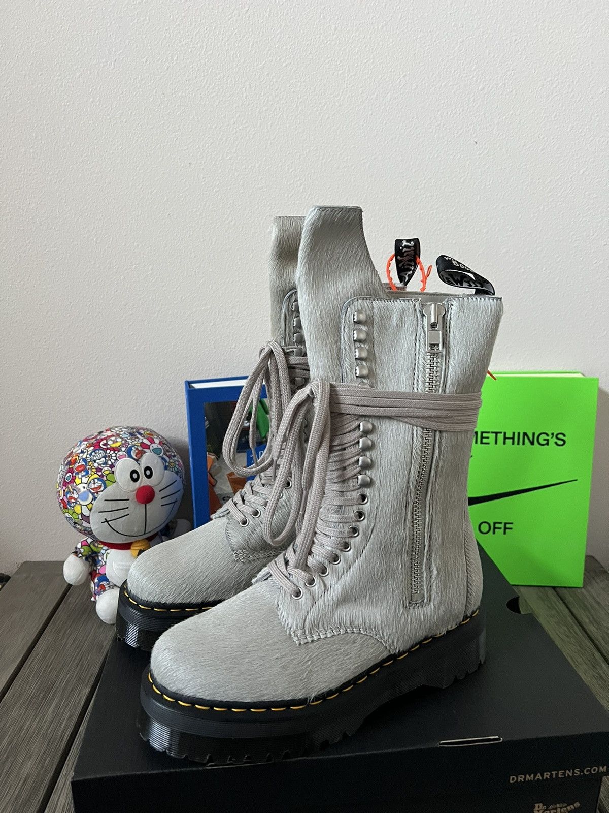 Dr. Martens × Rick Owens Rick Owens Dr Martens Pony Hair Boots Size US 10.5 / EU 43-44 - 2 Thumbnail