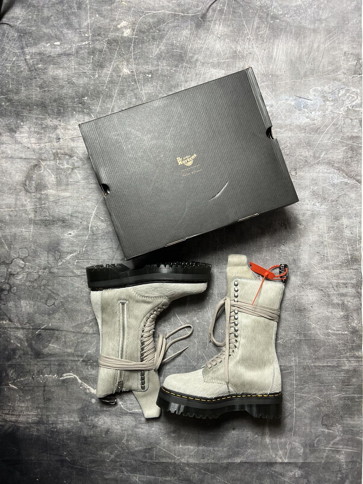 Dr. Martens × Rick Owens Rick Owens Dr Martens Pony Hair Boots Size US 10.5 / EU 43-44 - 1 Thumbnail