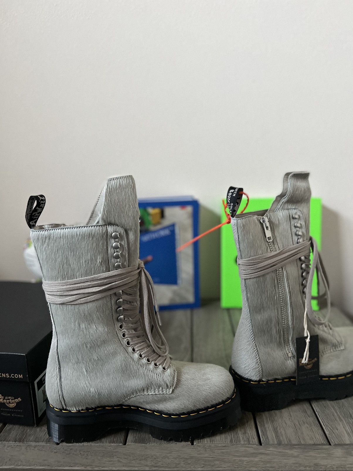 Dr. Martens × Rick Owens Rick Owens Dr Martens Pony Hair Boots Size US 10.5 / EU 43-44 - 9 Thumbnail