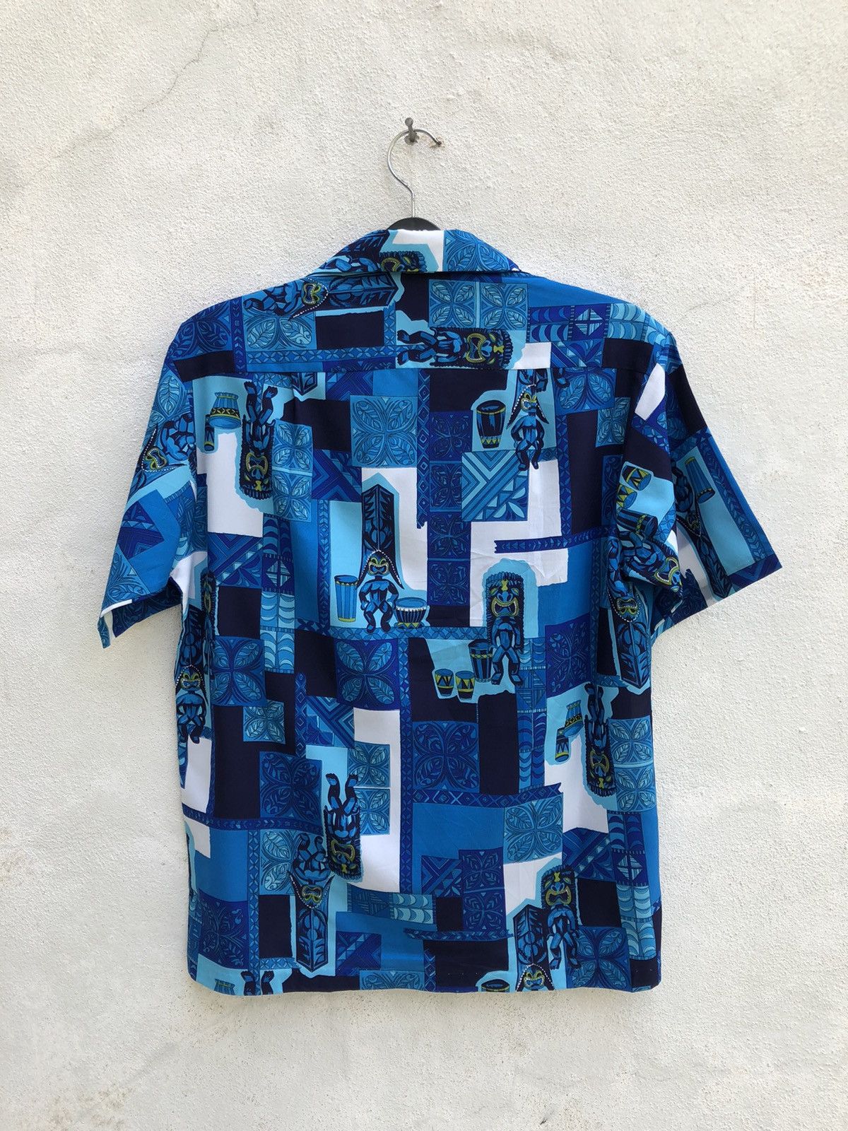 Vintage Vintage 70s Hawaiian Shirt Tiki Idol Aloha Shirt Size US M / EU 48-50 / 2 - 11 Thumbnail