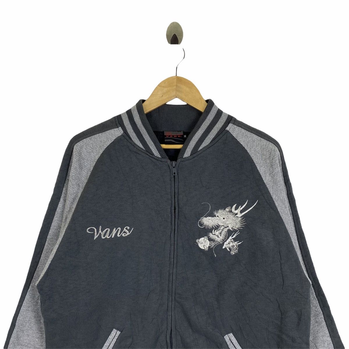 Vans × Vintage Vintage VANS Sukajan Japanese Dragon Big Logo Sweater Jacket Size US M / EU 48-50 / 2 - 5 Thumbnail