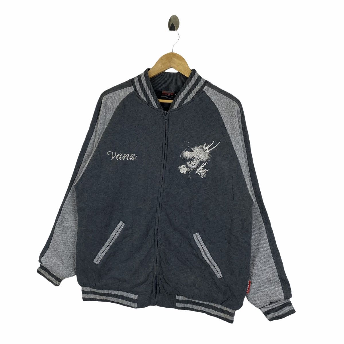 Vans × Vintage Vintage VANS Sukajan Japanese Dragon Big Logo Sweater Jacket Size US M / EU 48-50 / 2 - 4 Thumbnail