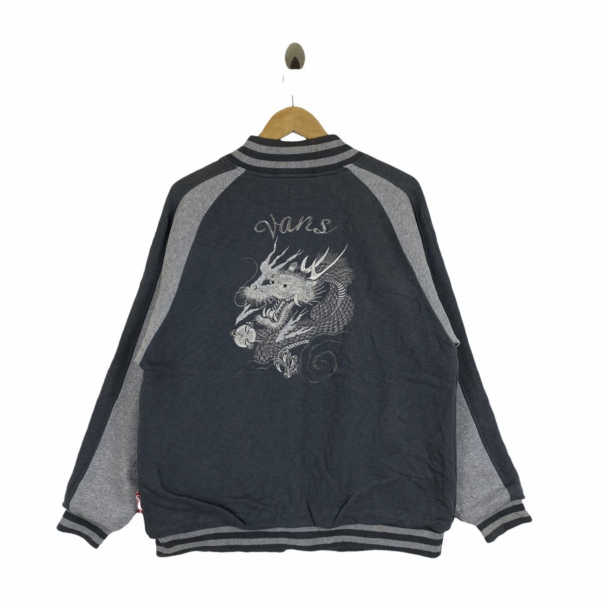 Vans × Vintage Vintage VANS Sukajan Japanese Dragon Big Logo Sweater Jacket Size US M / EU 48-50 / 2 - 2 Thumbnail