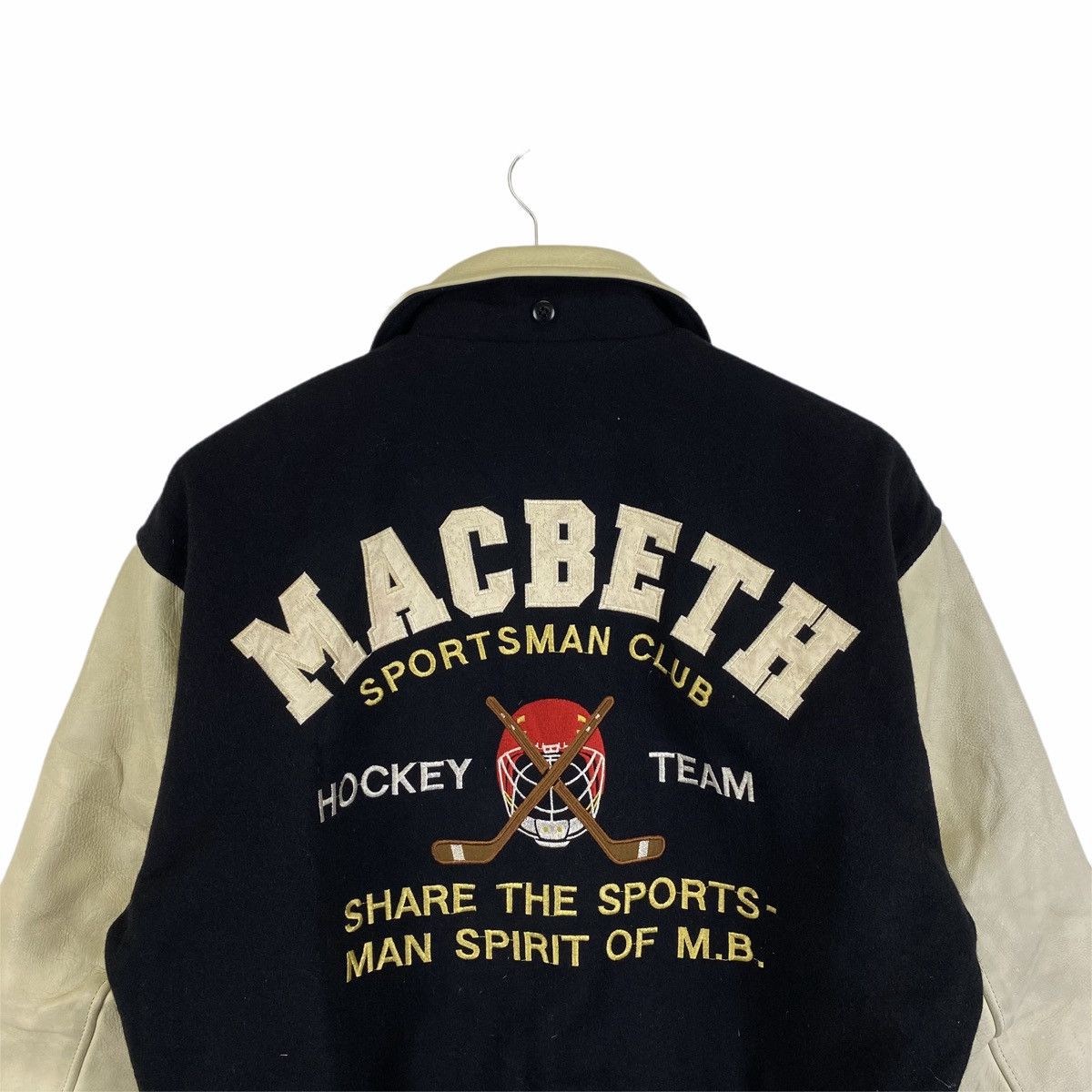 Macbeth Vintage MACBETH Ice Hockey Team Leather Varsity Jacket Size US M / EU 48-50 / 2 - 6 Thumbnail