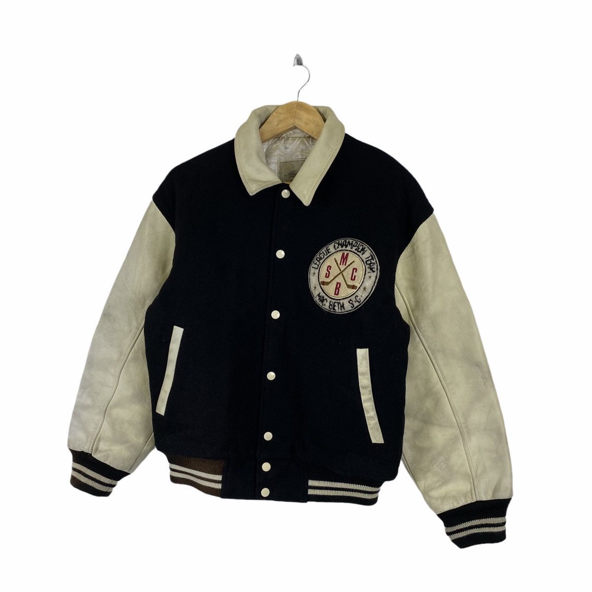 Macbeth Vintage MACBETH Ice Hockey Team Leather Varsity Jacket Size US M / EU 48-50 / 2 - 4 Thumbnail