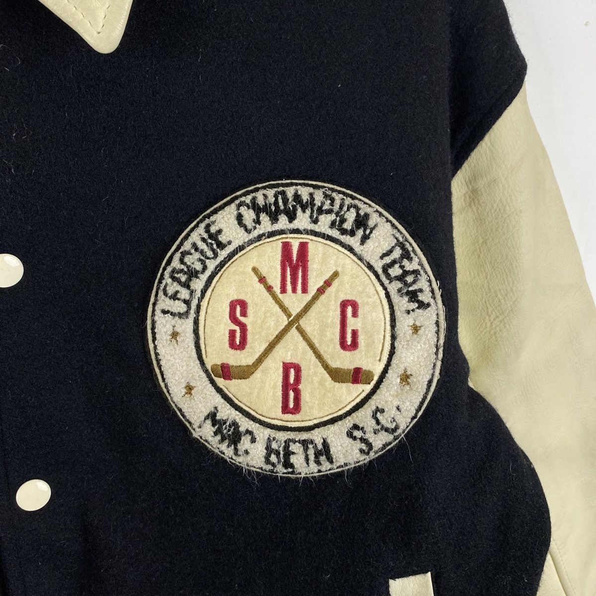 Macbeth Vintage MACBETH Ice Hockey Team Leather Varsity Jacket Size US M / EU 48-50 / 2 - 7 Thumbnail