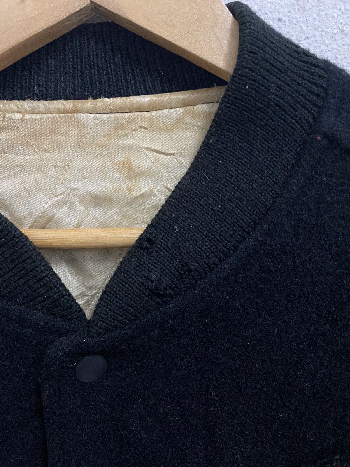 Japanese Brand × Vintage Vintage BARBICHE Japanese Wool Leather Varsity Jacket Size US L / EU 52-54 / 3 - 9 Thumbnail