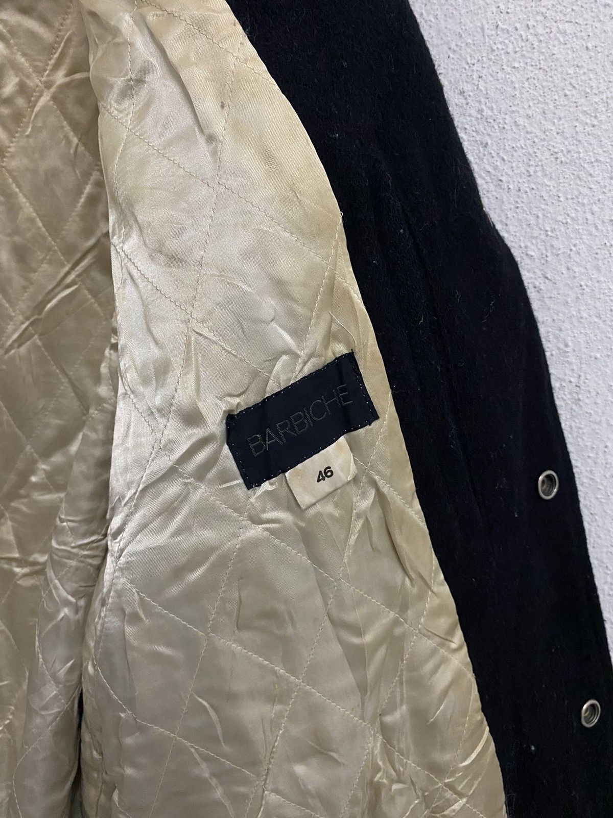 Japanese Brand × Vintage Vintage BARBICHE Japanese Wool Leather Varsity Jacket Size US L / EU 52-54 / 3 - 7 Thumbnail