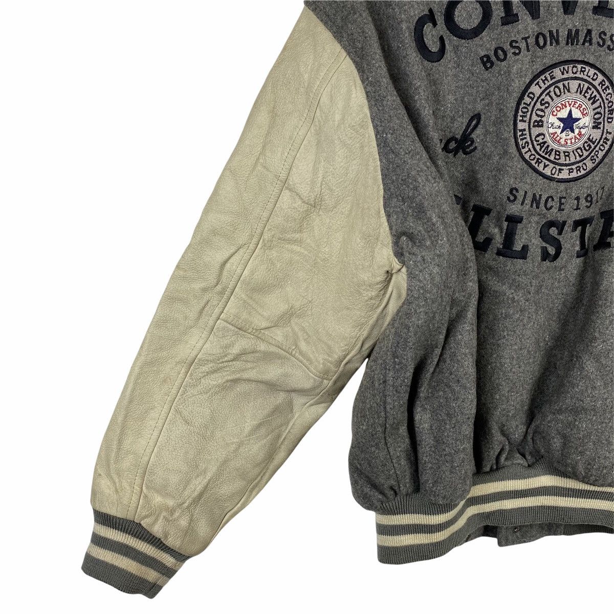 Converse Vintage CONVERSE Big Logo Leather Wool Varsity Jacket Size US L / EU 52-54 / 3 - 16 Thumbnail