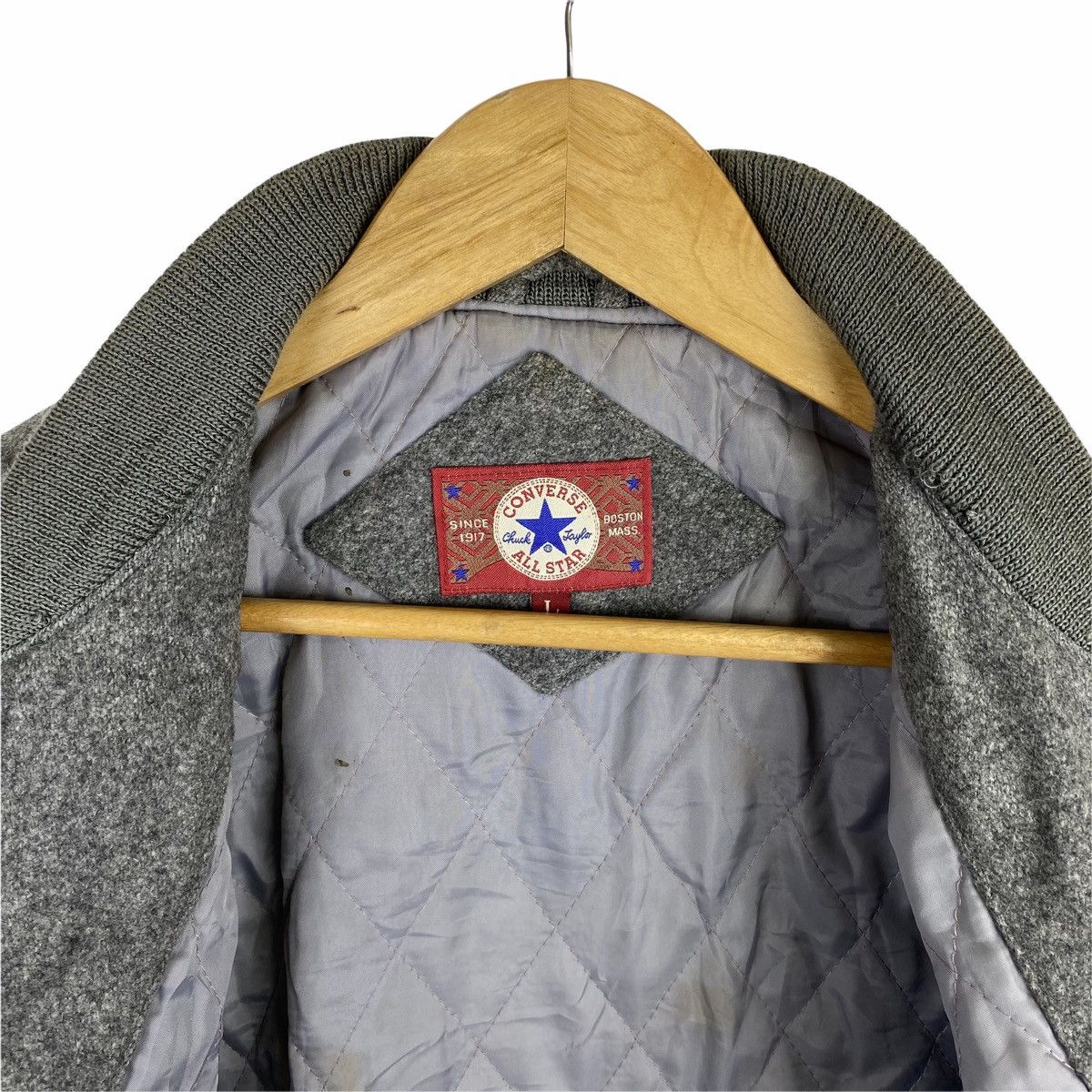 Converse Vintage CONVERSE Big Logo Leather Wool Varsity Jacket Size US L / EU 52-54 / 3 - 11 Thumbnail