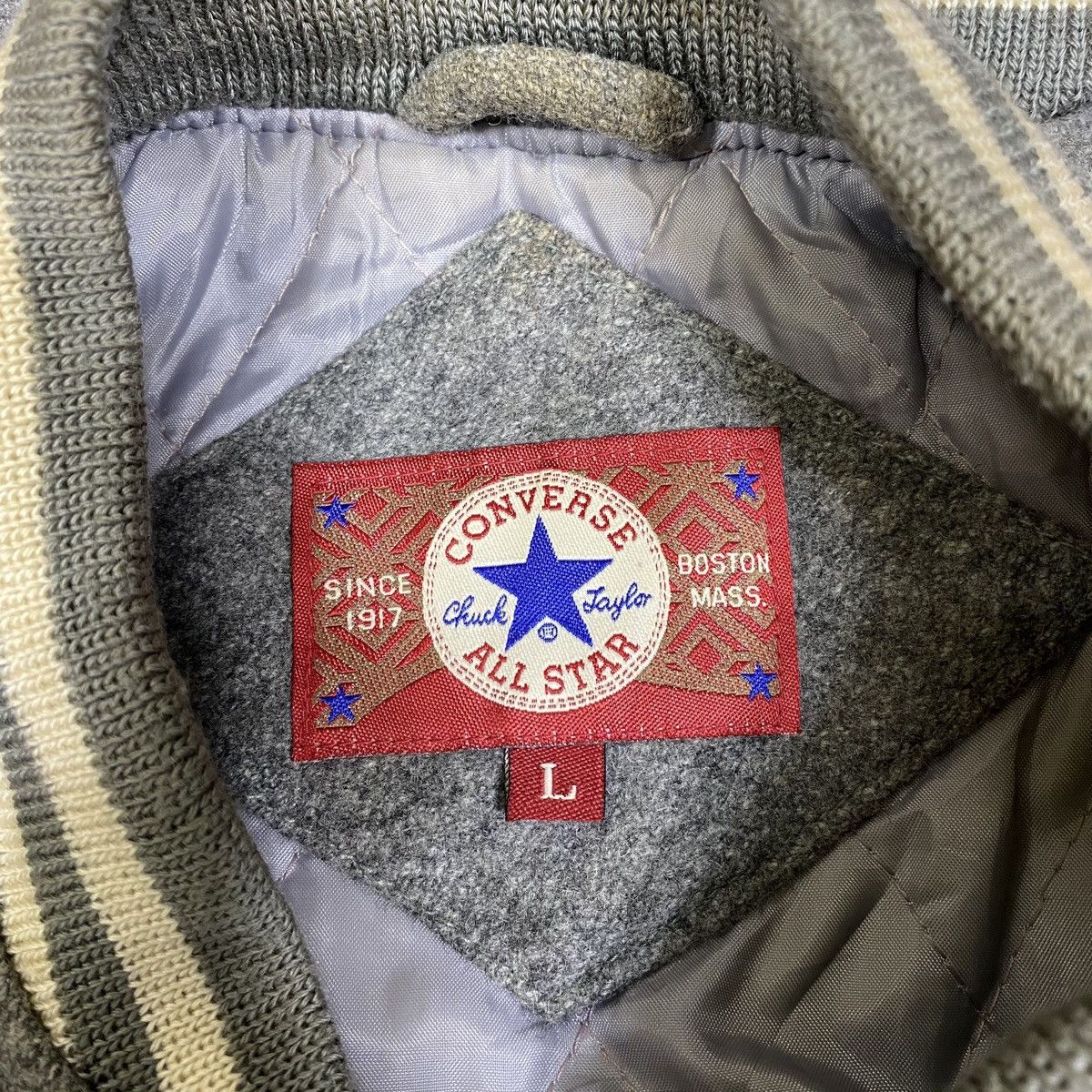 Converse Vintage CONVERSE Big Logo Leather Wool Varsity Jacket Size US L / EU 52-54 / 3 - 9 Thumbnail