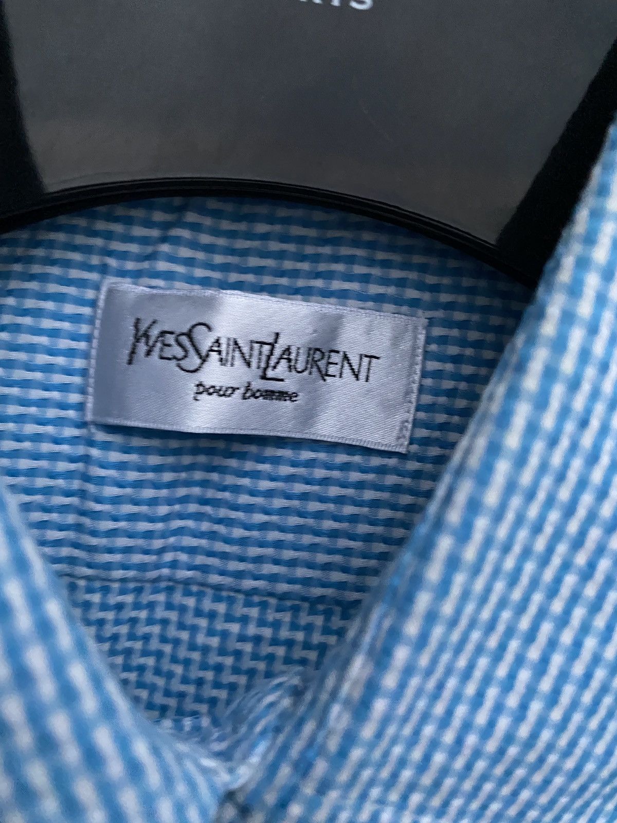 Yves Saint Laurent Summer YSL Shirt Blue Cotton Size US M / EU 48-50 / 2 - 4 Thumbnail