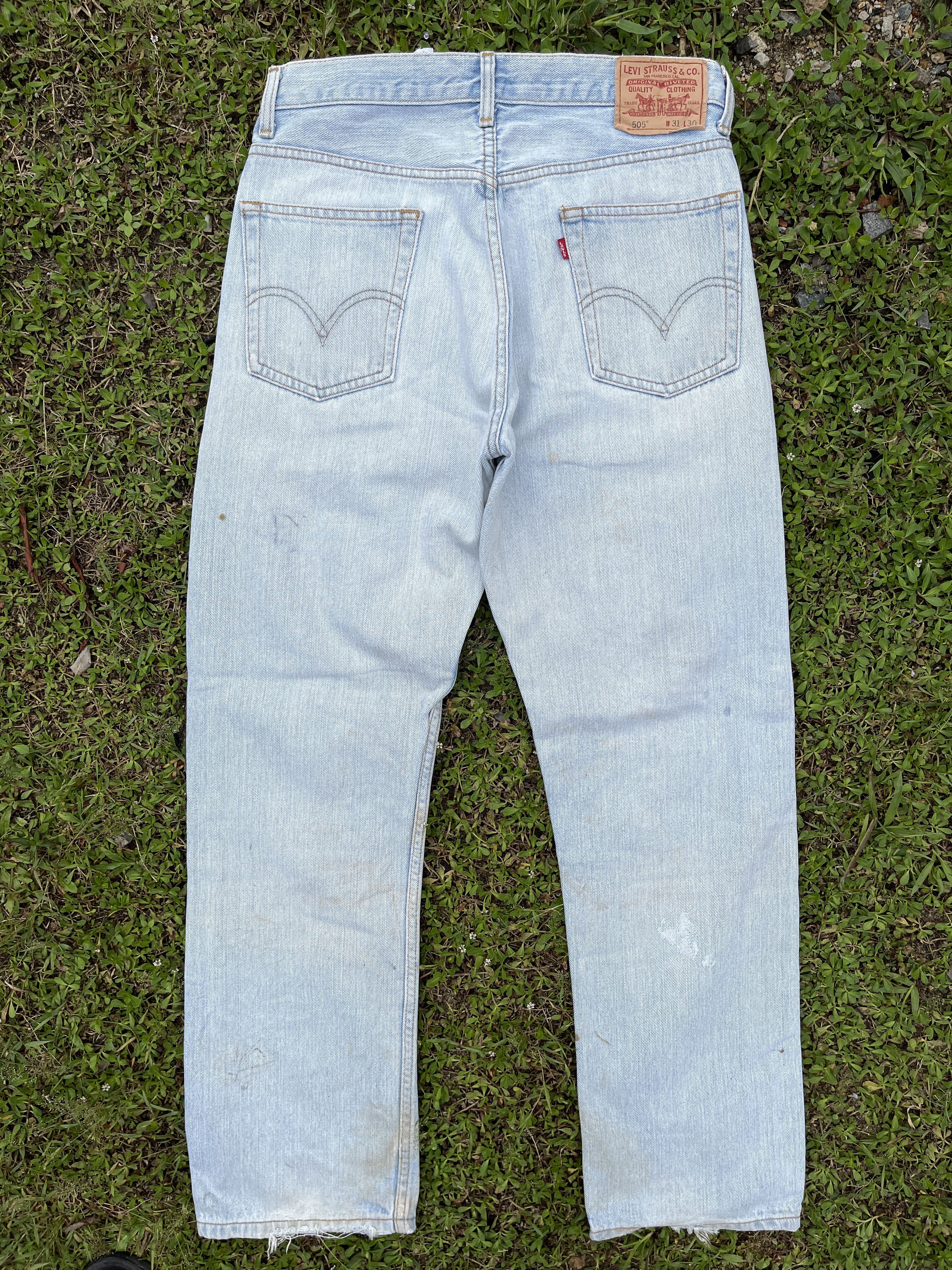 Levi's Vintage Levis 505 Light Wash Jeans - J031 Size US 31 - 2 Thumbnail