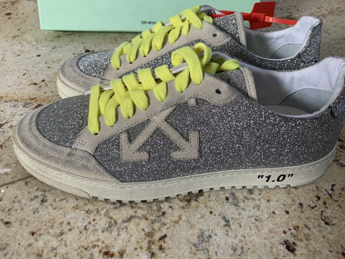 Off-White o1rshd1 Glitter 2.0 Sneakers in Silver Size US 8 / EU 41 - 4 Thumbnail