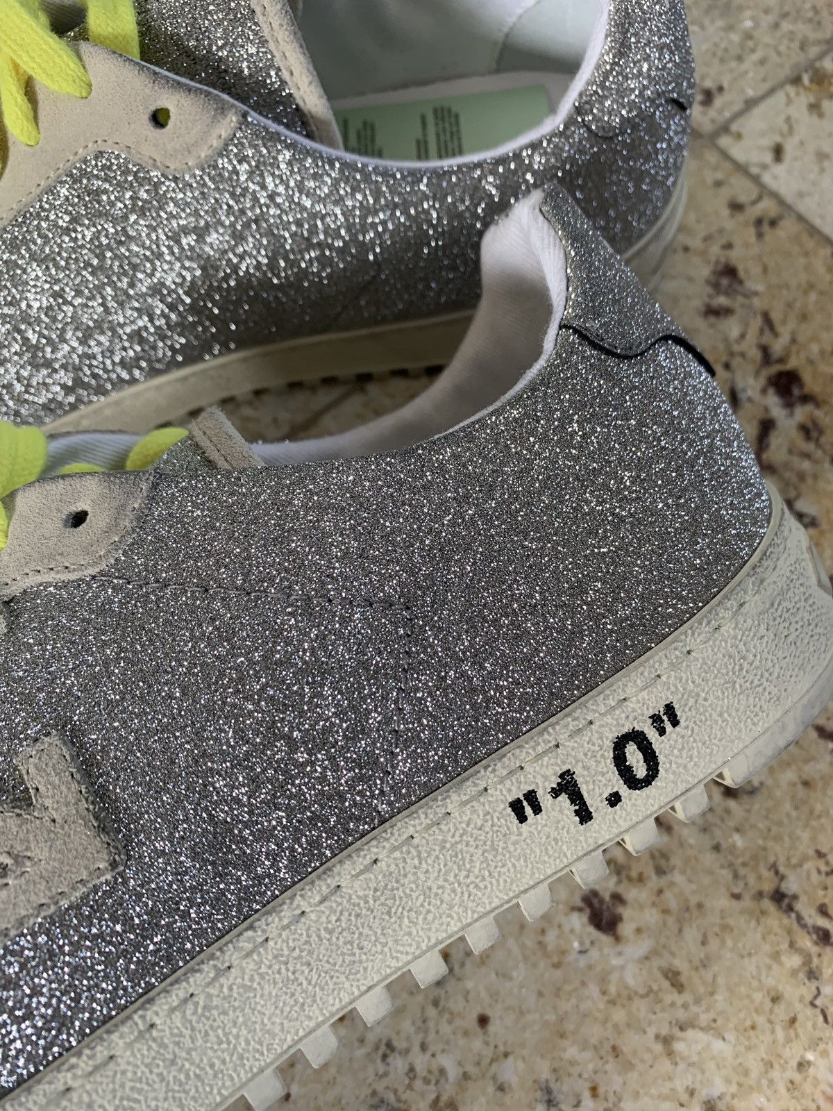 Off-White o1rshd1 Glitter 2.0 Sneakers in Silver Size US 8 / EU 41 - 5 Thumbnail