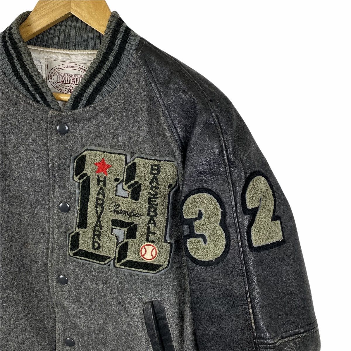 Collegium Vintage HARVARD BASEBALL University Leather Varsity Jacket Size US S / EU 44-46 / 1 - 7 Thumbnail