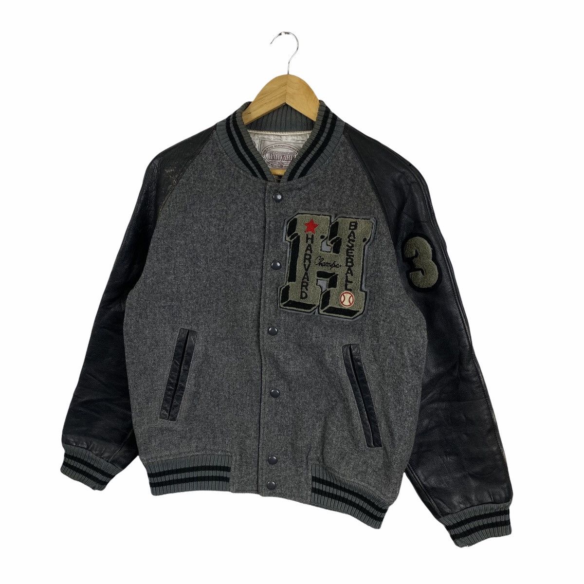 Collegium Vintage HARVARD BASEBALL University Leather Varsity Jacket Size US S / EU 44-46 / 1 - 4 Thumbnail