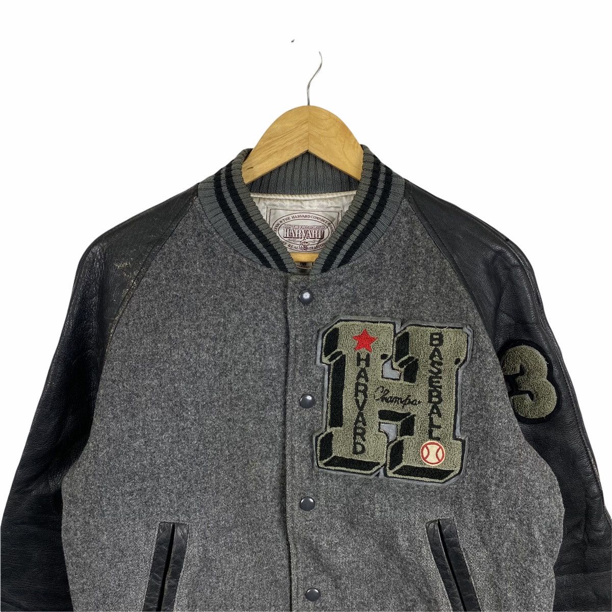 Collegium Vintage HARVARD BASEBALL University Leather Varsity Jacket Size US S / EU 44-46 / 1 - 5 Thumbnail