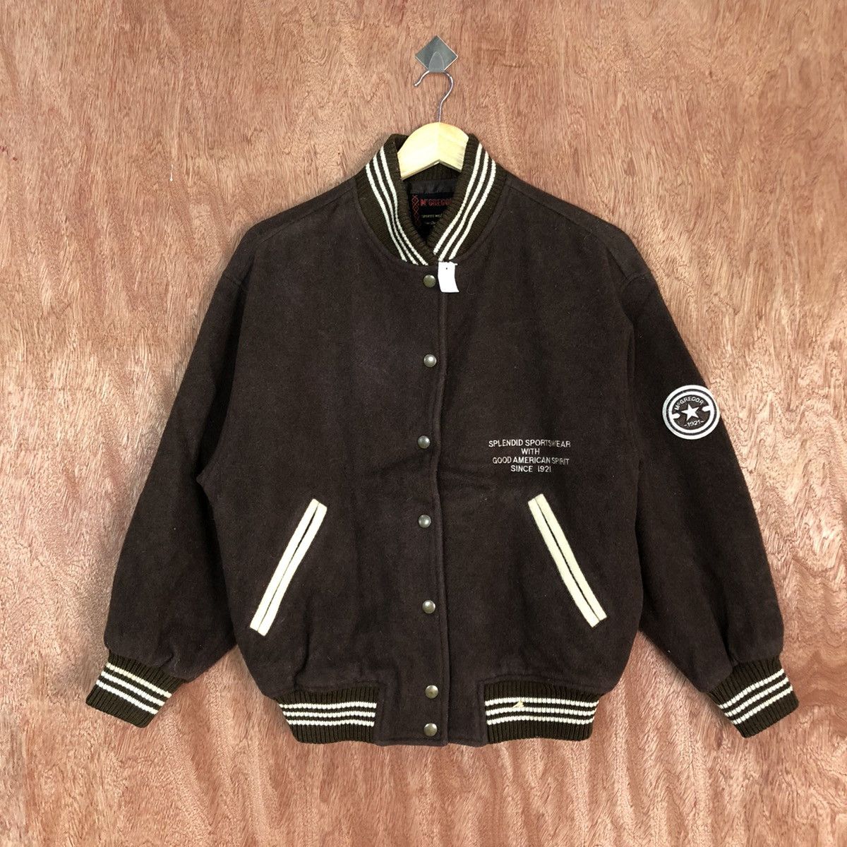 McGregor DL McGregor vintage Brown Varsity Jacket #1689 Size US M / EU 48-50 / 2 - 1 Thumbnail