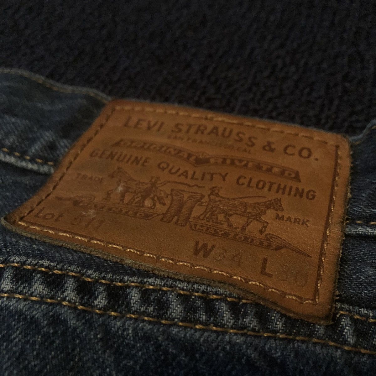 Levi's Vintage Levi’s 511 Big E Straight Fit Blue Denim Jeans 34x27 Size US 34 / EU 50 - 5 Thumbnail
