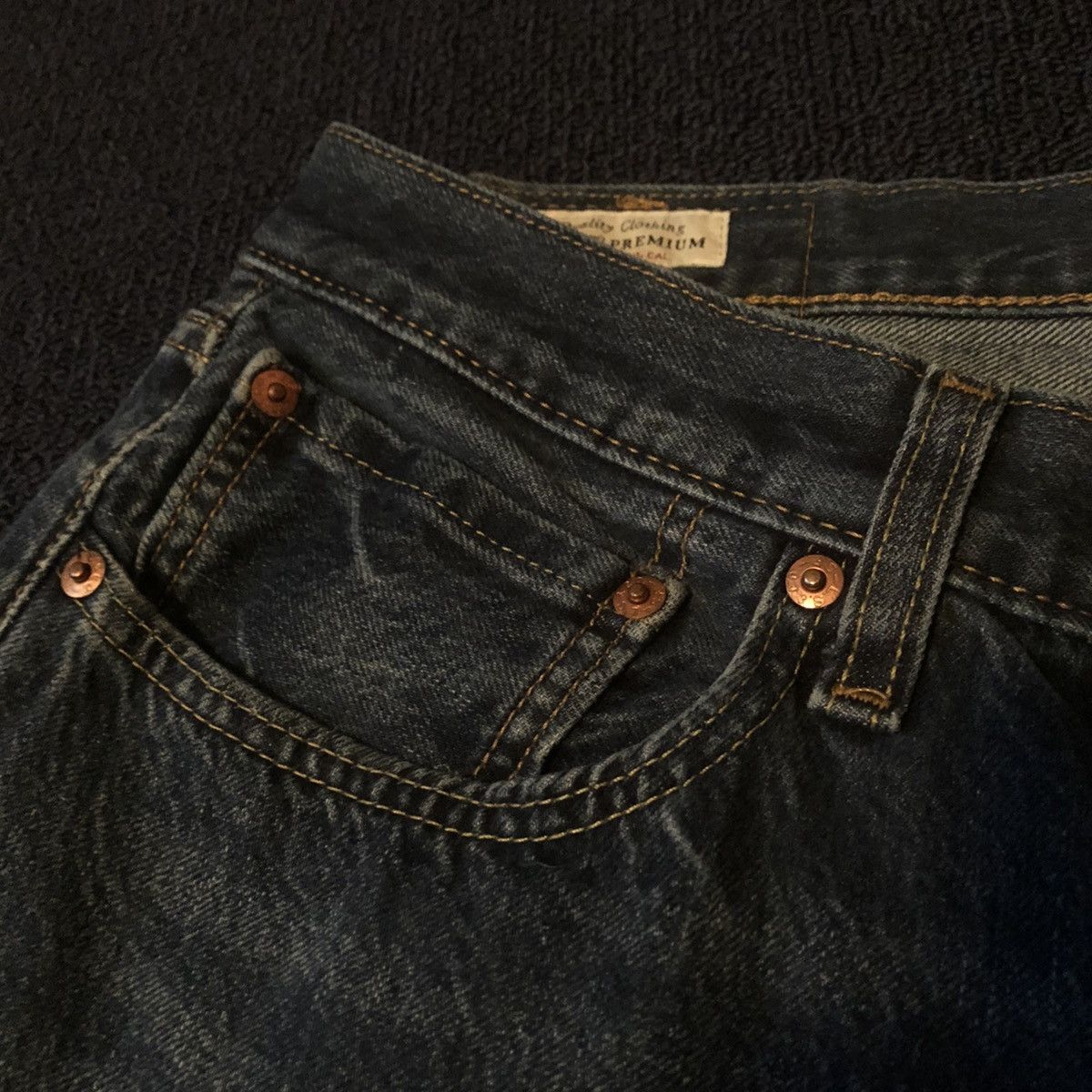 Levi's Vintage Levi’s 511 Big E Straight Fit Blue Denim Jeans 34x27 Size US 34 / EU 50 - 8 Thumbnail