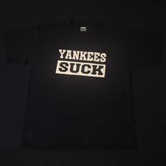 Vintage Yankees Suck Sarcastic Novelty Humor Long Sleeve T Shirt