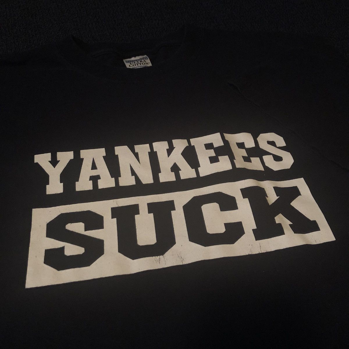 New York Yankees Vintage 2000s OG New York Yankees Suck Big Graphic Logo Tee Size US XL / EU 56 / 4 - 3 Thumbnail